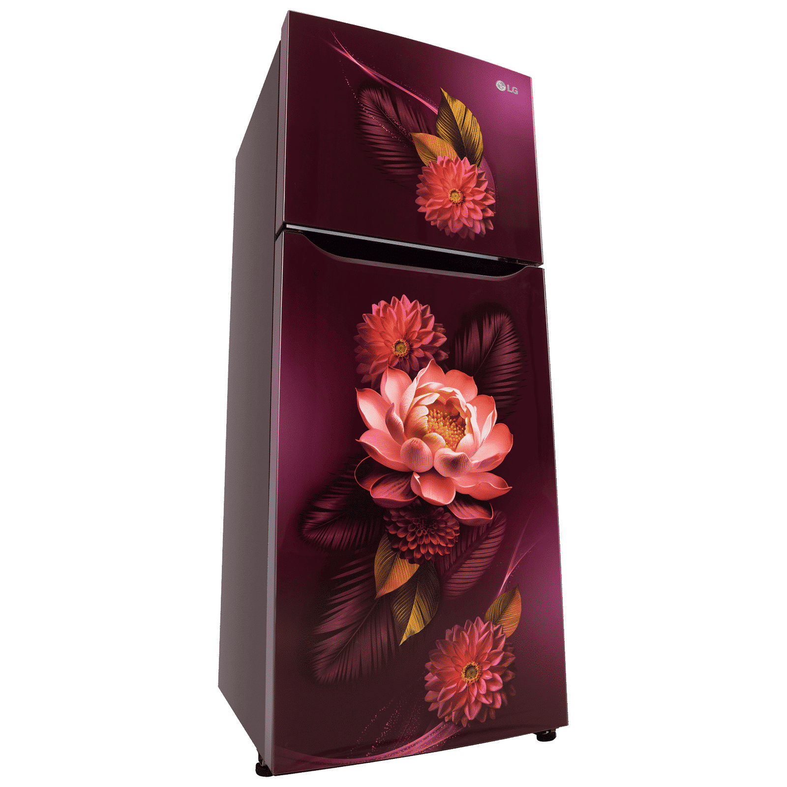 LG 240 Litres 2 Star Frost Free Double Door Convertible Refrigerator with MOIST ‘N’ FRESH Technology (GL-S292SRWY, Red Waterlily)_8