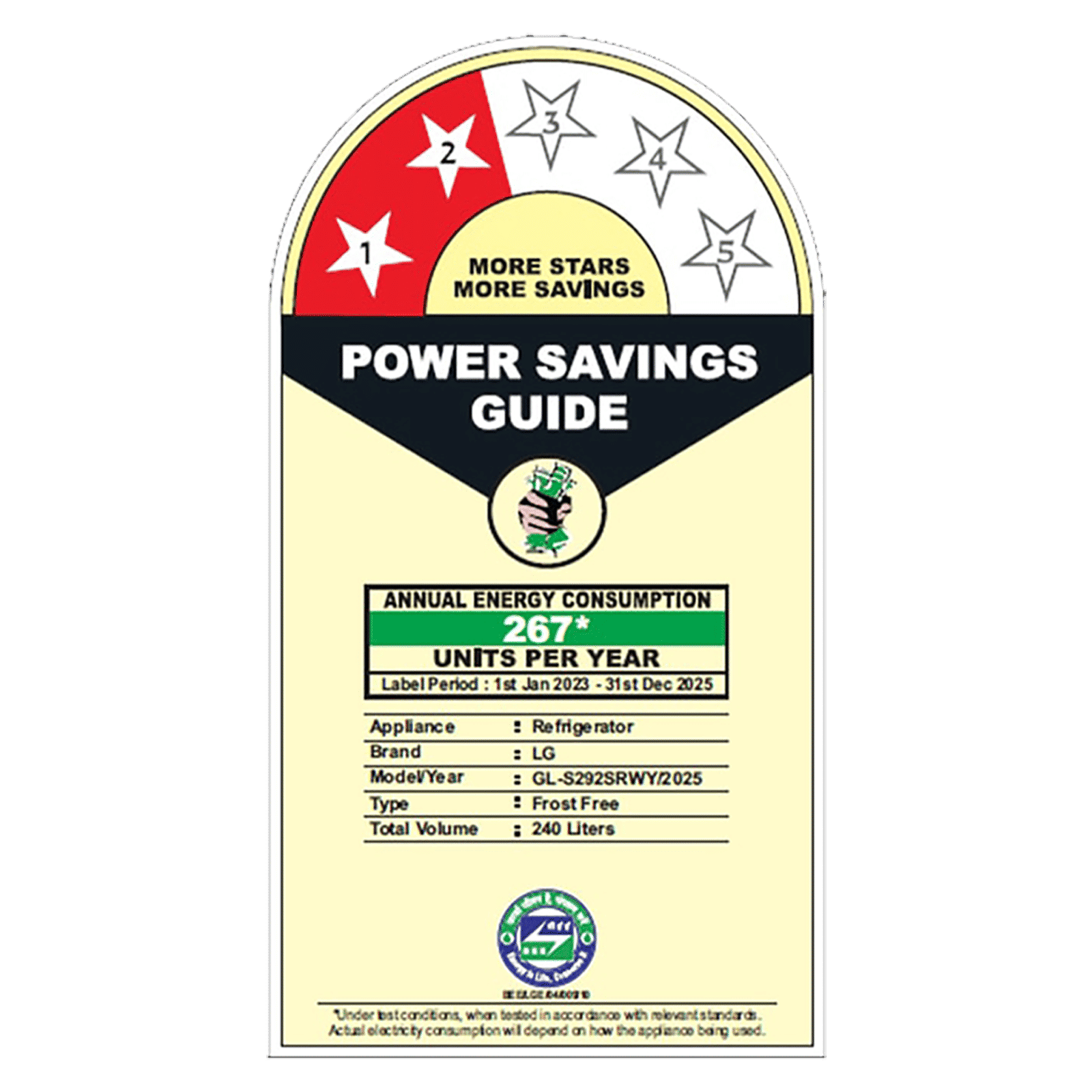 LG 240 Litres 2 Star Frost Free Double Door Convertible Refrigerator with MOIST ‘N’ FRESH Technology (GL-S292SRWY, Red Waterlily)_14