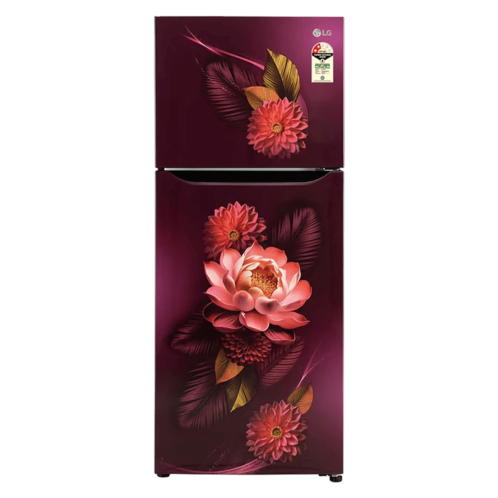 LG 240 Litres 2 Star Frost Free Double Door Convertible Refrigerator with MOIST ‘N’ FRESH Technology (GL-S292SRWY, Red Waterlily)_15