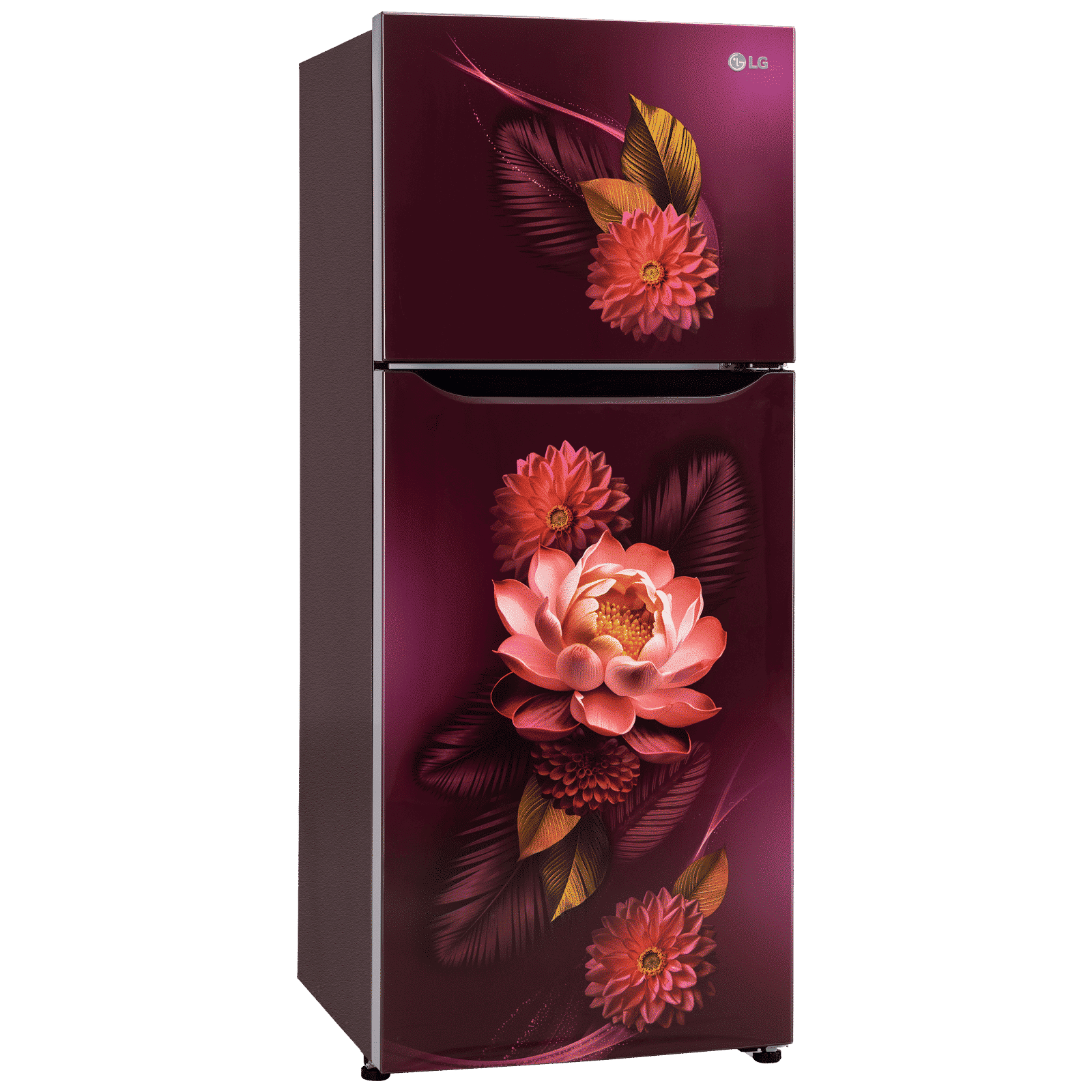 LG 240 Litres 2 Star Frost Free Double Door Convertible Refrigerator with MOIST ‘N’ FRESH Technology (GL-S292SRWY, Red Waterlily)_7