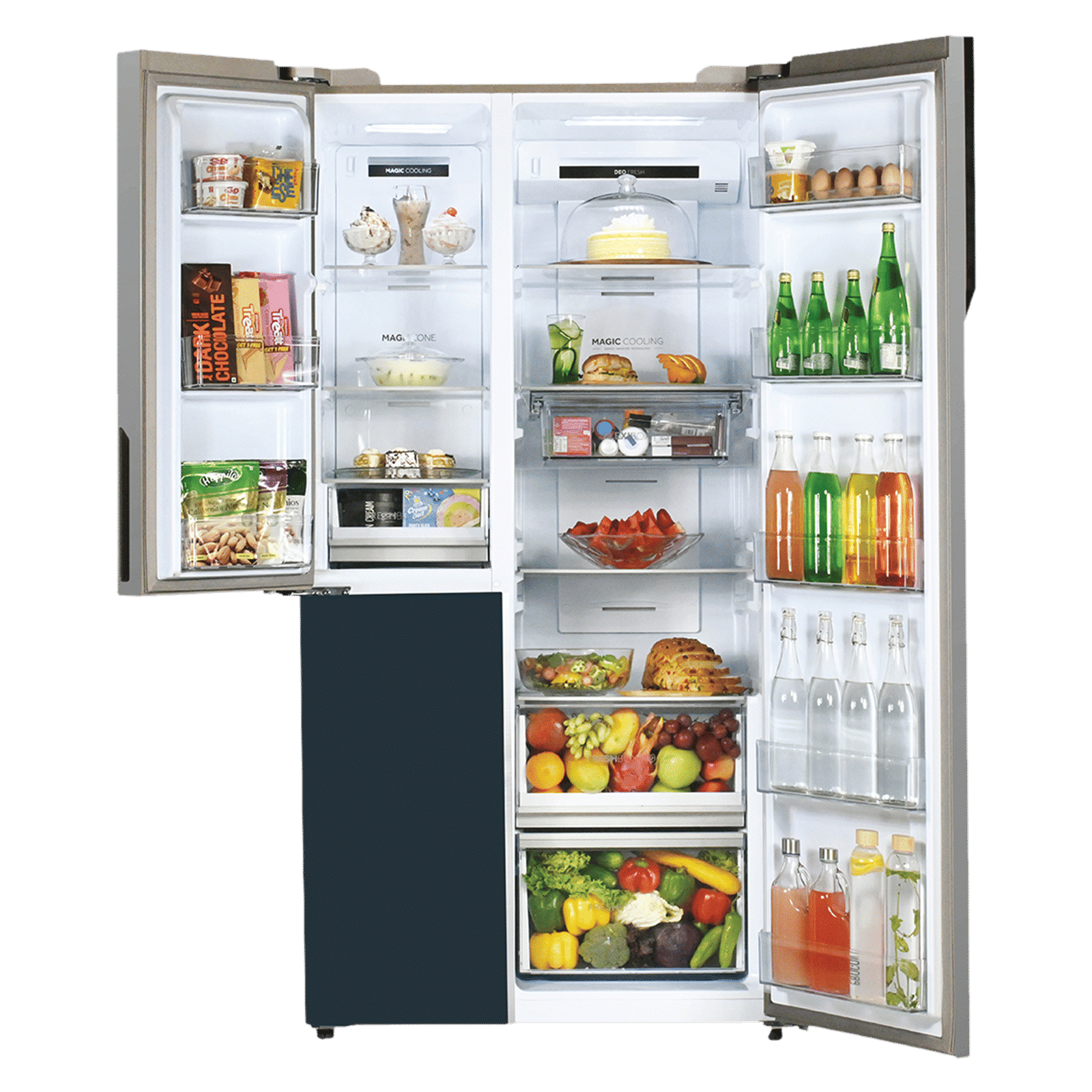 Haier Vogue Series 598 Litres 3 Star Frost Free Side by Side Refrigerator with Expert Inverter Technology (HRT-683GOG, Grey Onyx Glass)_10