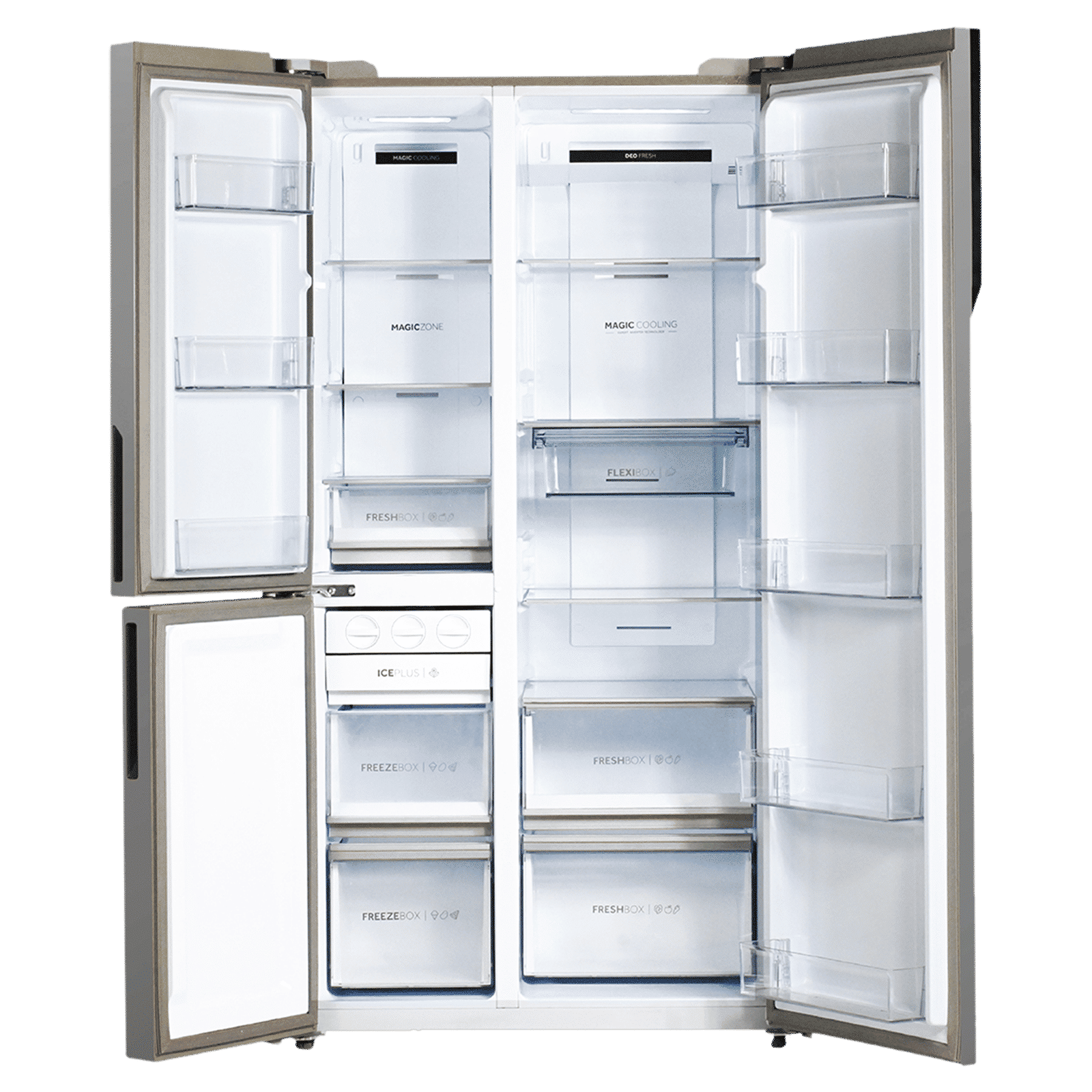 Haier Vogue Series 598 Litres 3 Star Frost Free Side by Side Refrigerator with Expert Inverter Technology (HRT-683GOG, Grey Onyx Glass)_6