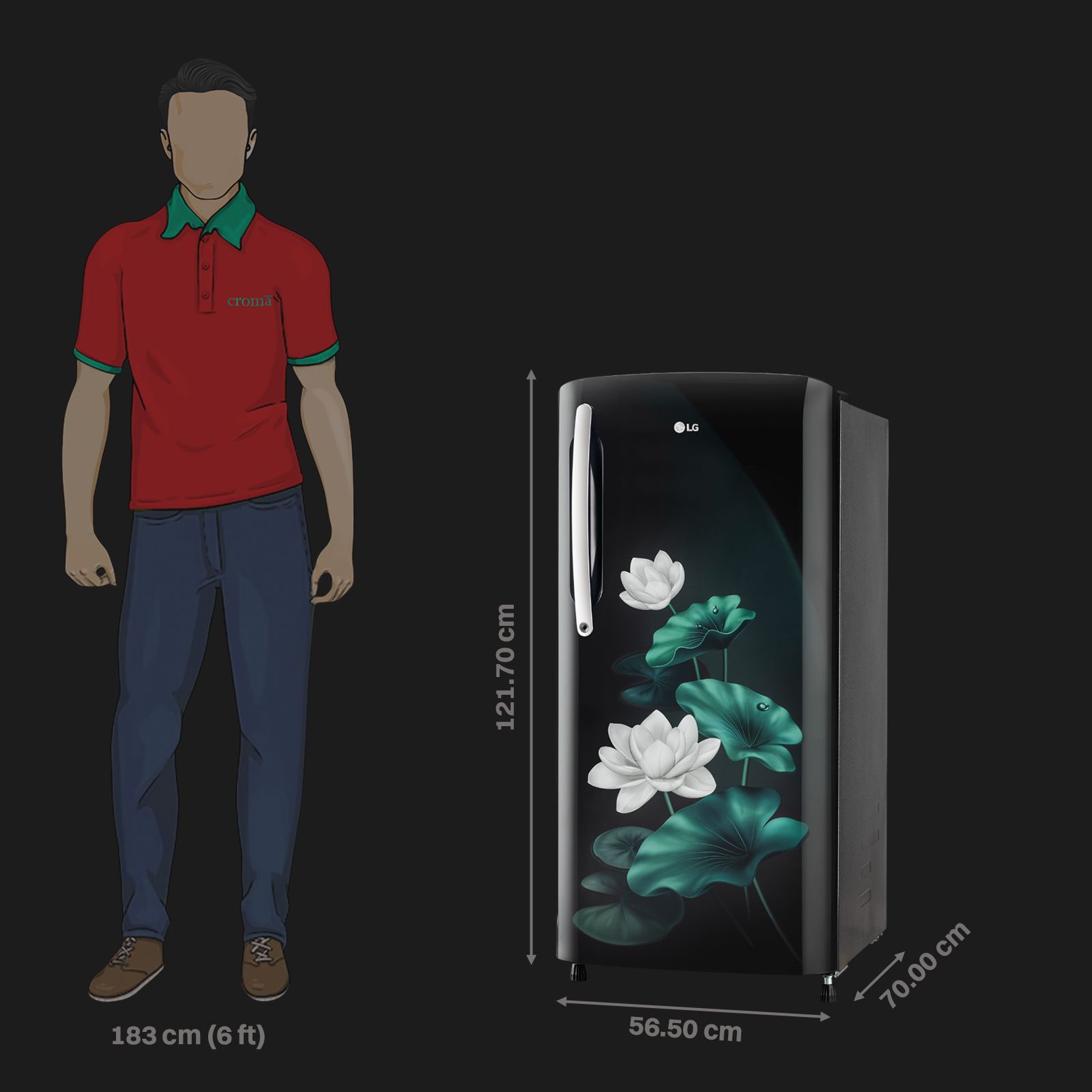 LG 201 Litres 3 Star Direct Cool Single Door Refrigerator with Stabilizer Free Operation (GL-B211HELD, Emareld Lotus)_3