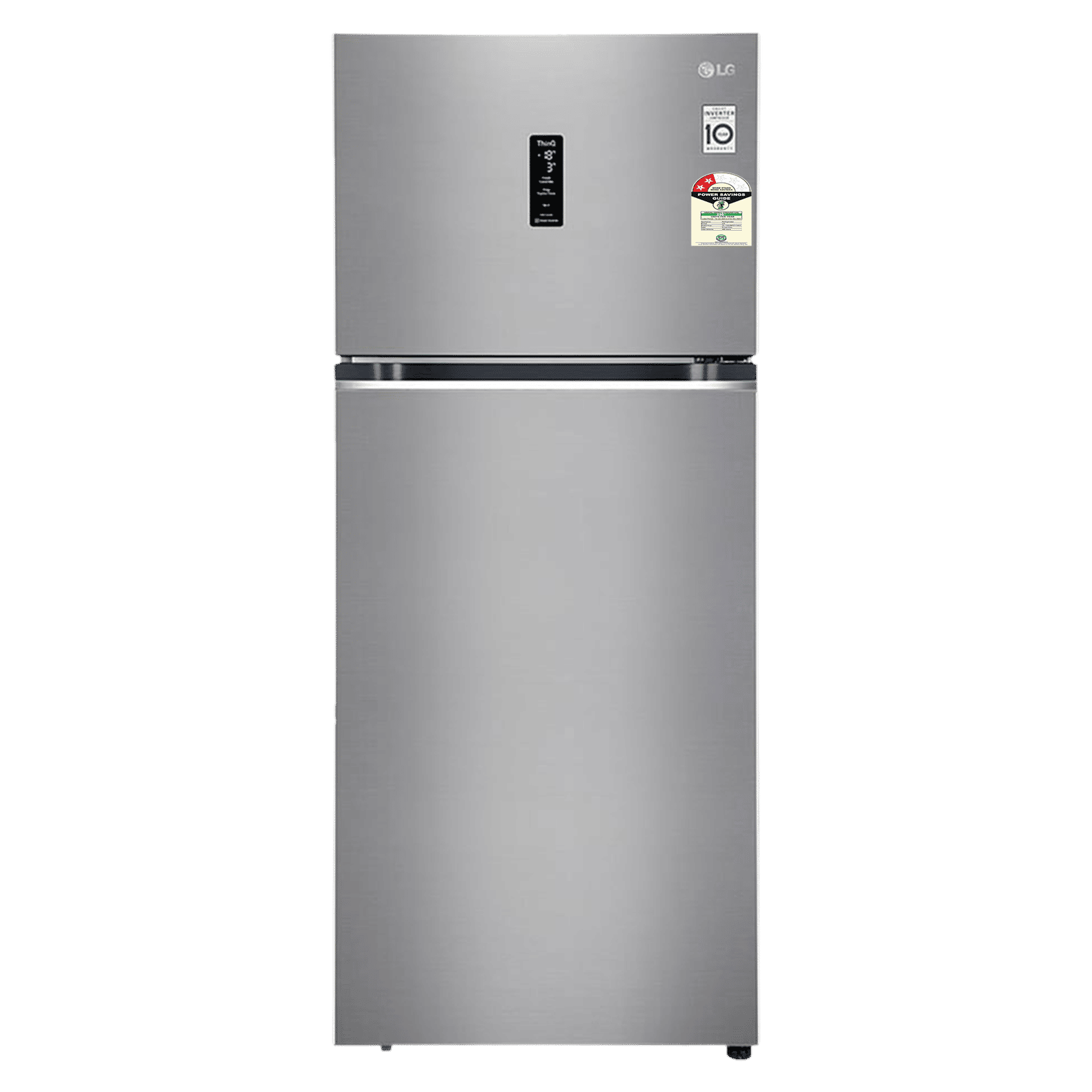LG 466 Litres 2 Star Frost Free Double Door Smart Wifi Enabled Convertible Refrigerator with Remote Control (GL-T492MPZY, Shiny Steel)_1