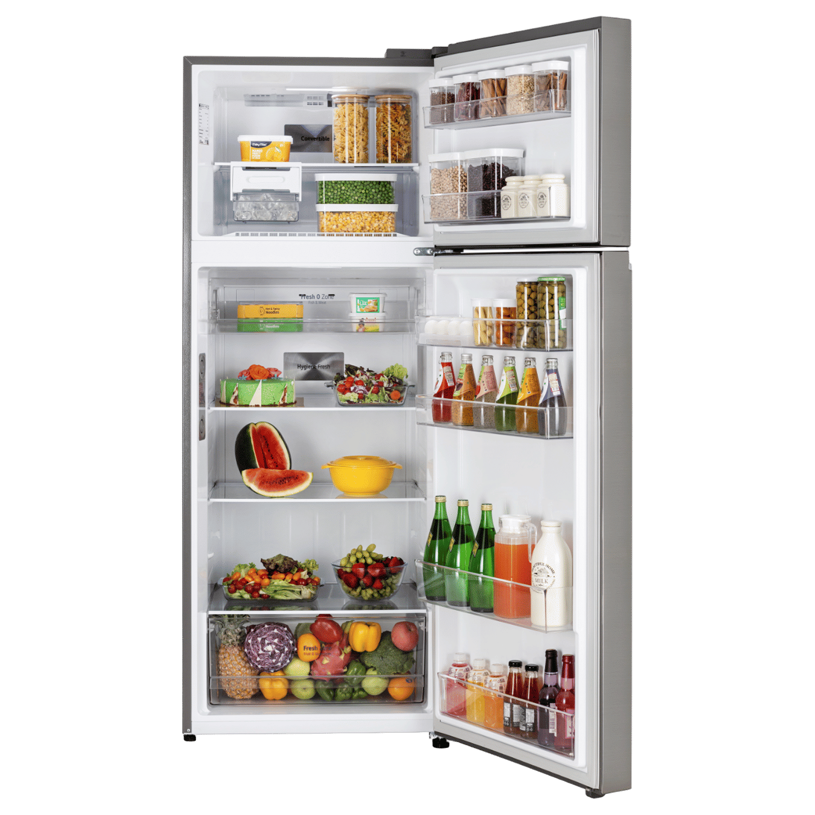 LG 466 Litres 2 Star Frost Free Double Door Smart Wifi Enabled Convertible Refrigerator with Remote Control (GL-T492MPZY, Shiny Steel)_5