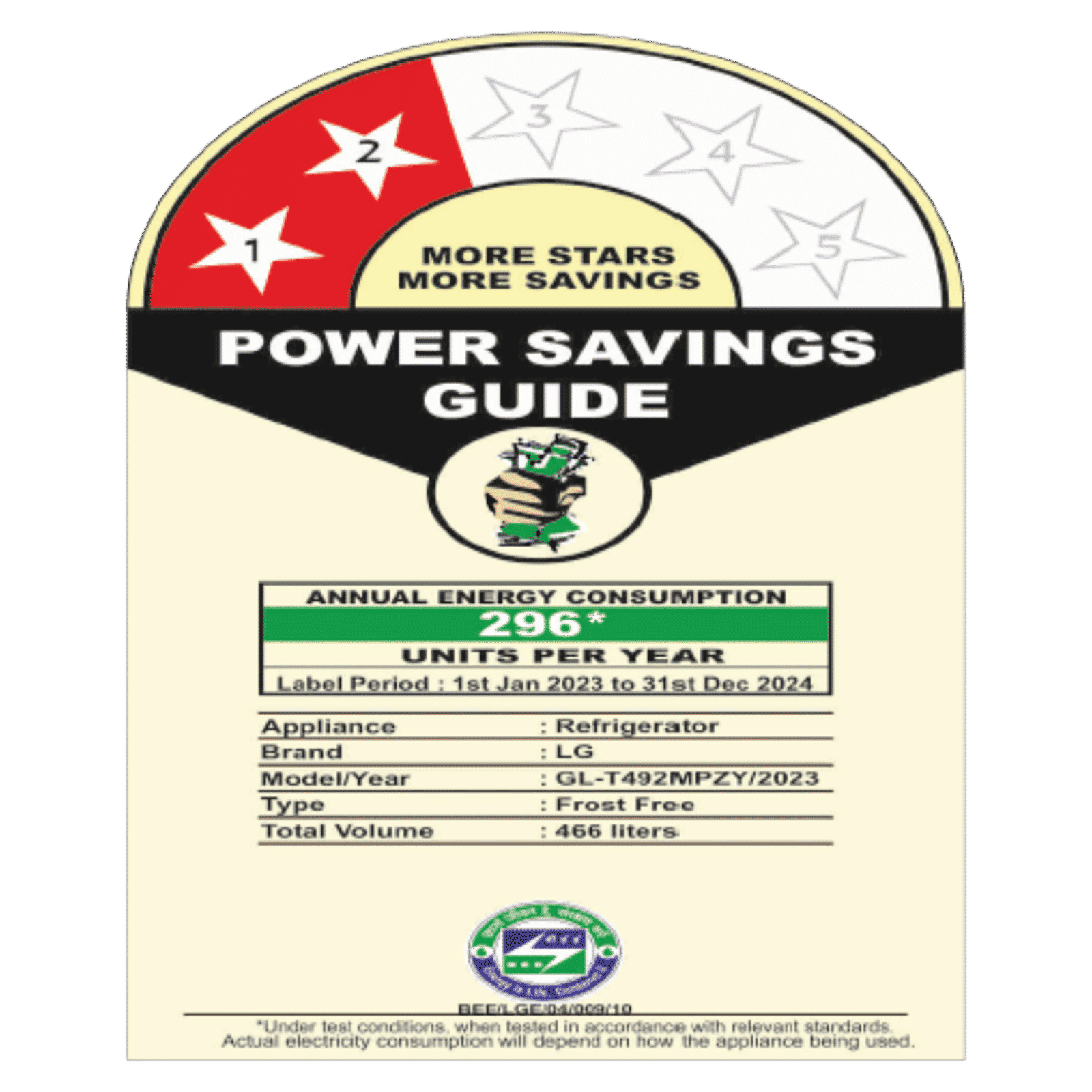 LG 466 Litres 2 Star Frost Free Double Door Smart Wifi Enabled Convertible Refrigerator with Remote Control (GL-T492MPZY, Shiny Steel)_9