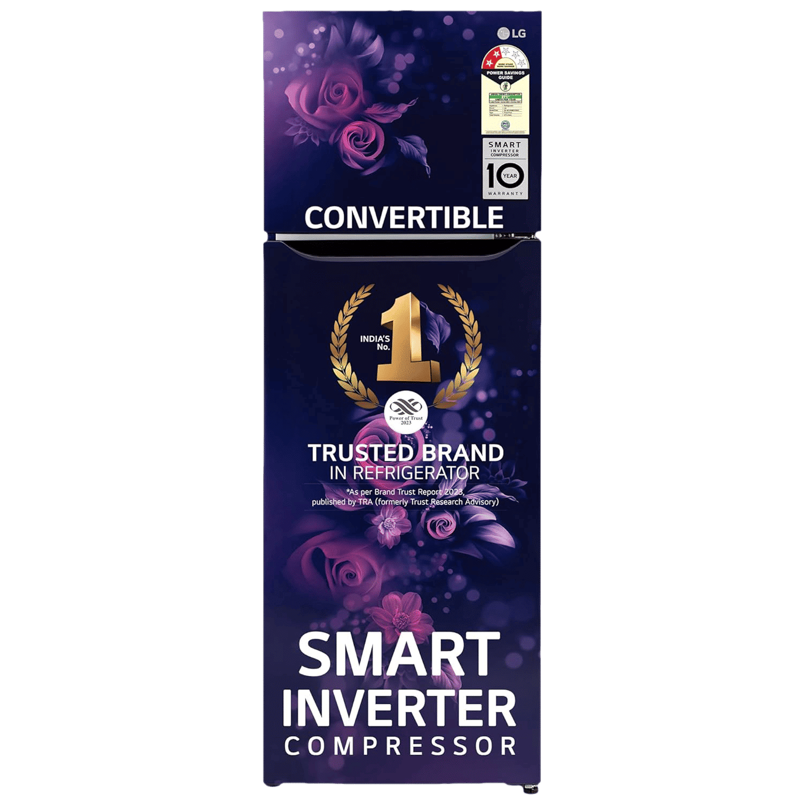 LG 272 Litres 2 Star Frost Free Double Door Convertible Refrigerator with Anti Bacterial Gasket (GL-S312SBEY.ABEZEBN, Blue Euphoria)_1