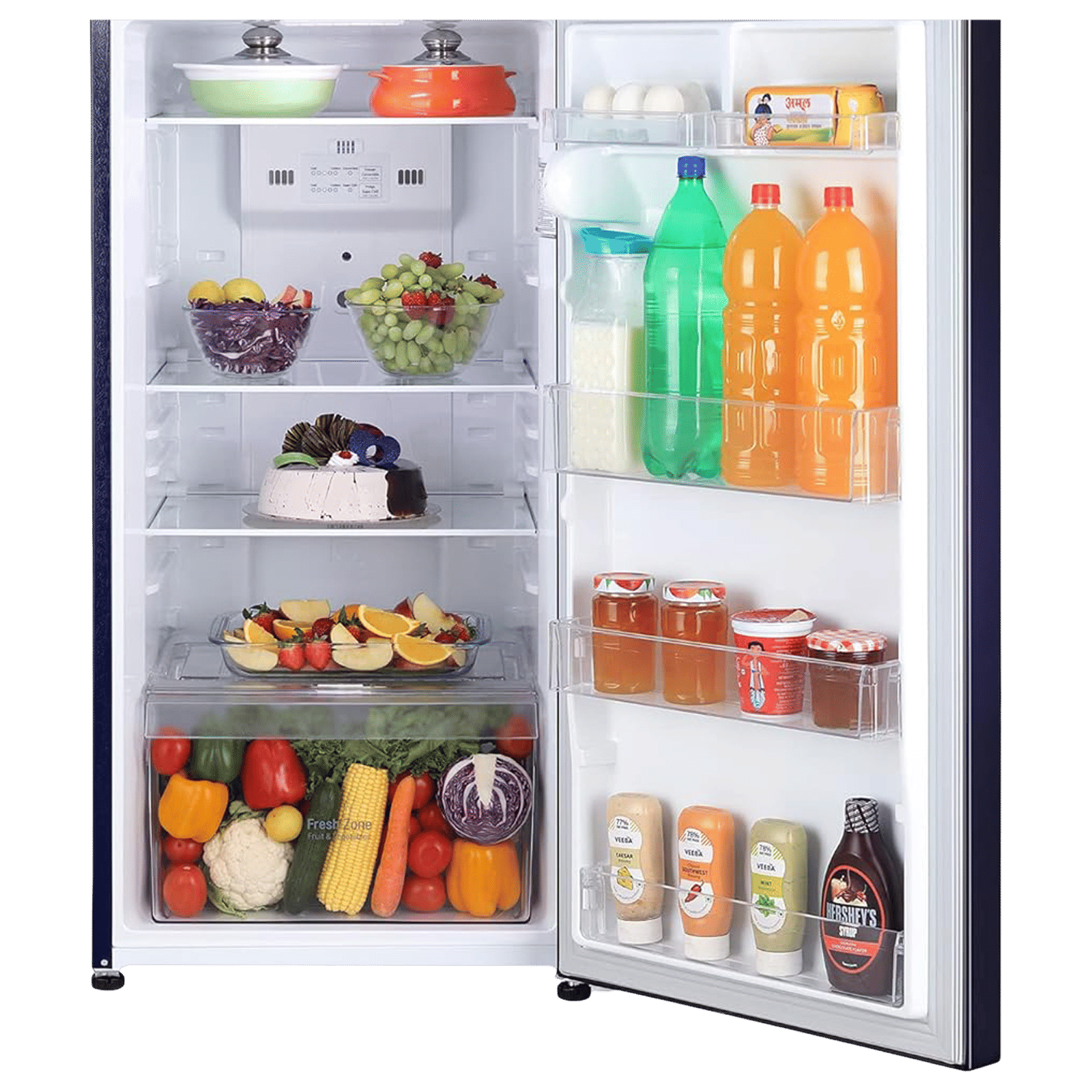 LG 272 Litres 2 Star Frost Free Double Door Convertible Refrigerator with Anti Bacterial Gasket (GL-S312SBEY.ABEZEBN, Blue Euphoria)_11