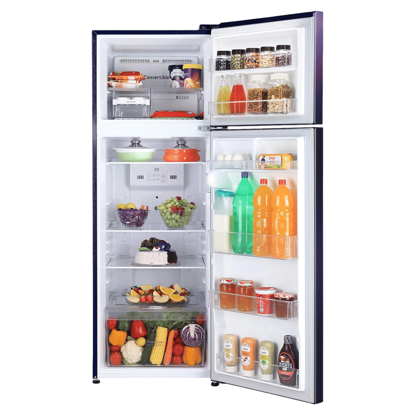 LG 272 Litres 2 Star Frost Free Double Door Convertible Refrigerator with Anti Bacterial Gasket (GL-S312SBEY.ABEZEBN, Blue Euphoria)_5