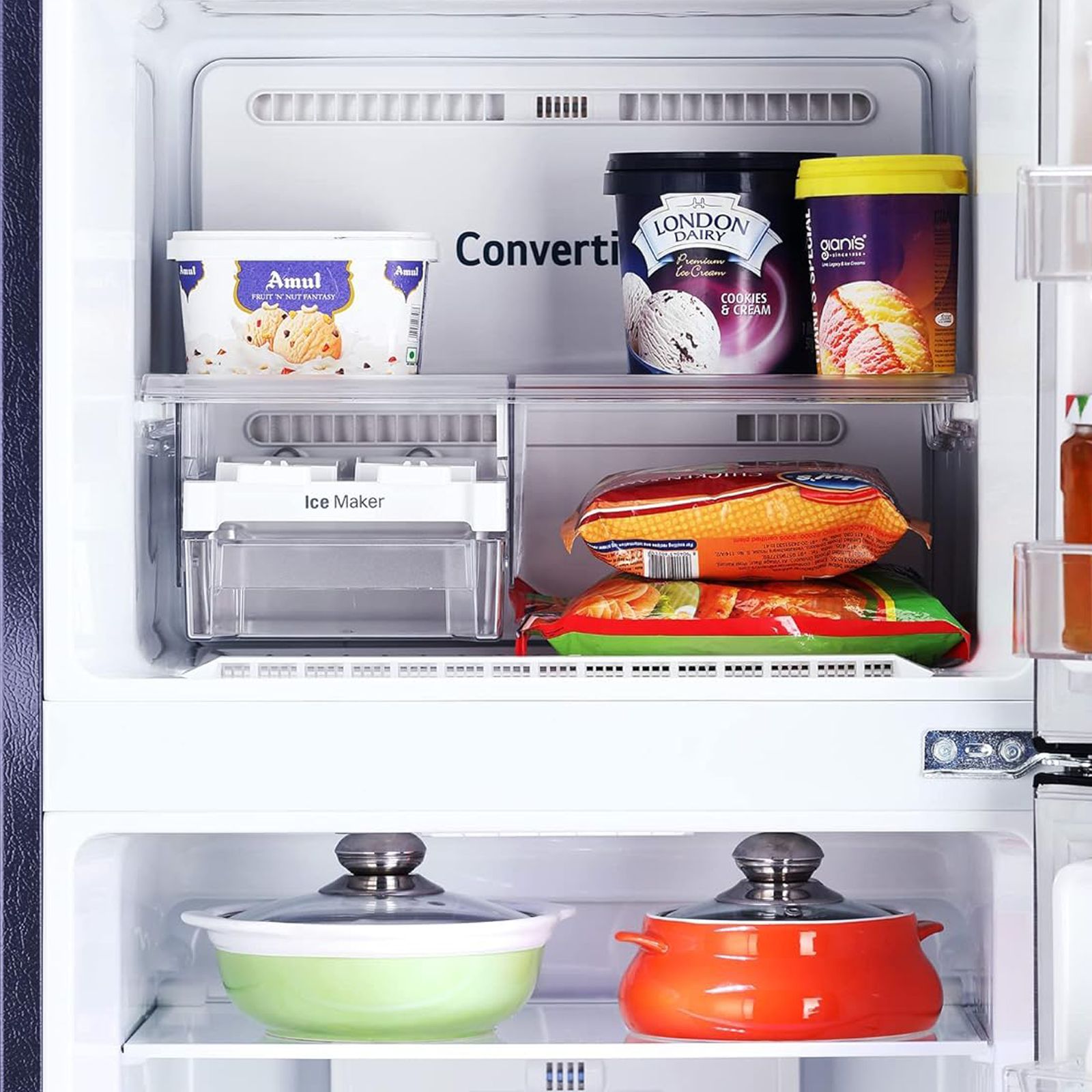 LG 272 Litres 2 Star Frost Free Double Door Convertible Refrigerator with Anti Bacterial Gasket (GL-S312SBEY.ABEZEBN, Blue Euphoria)_7