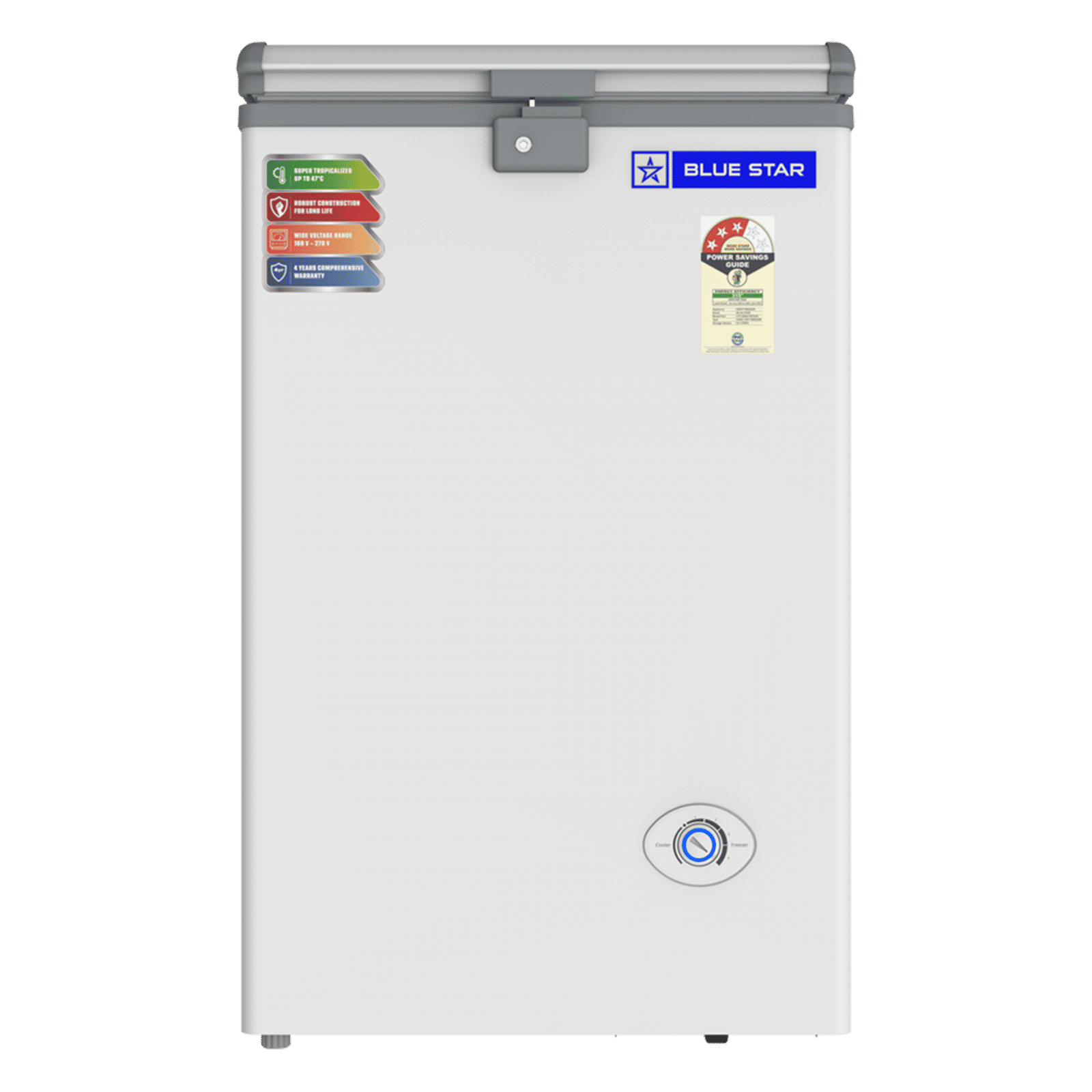 Blue Star NEYW Series 108 Litres 3 Star Single Door Deep Freezer (Static Cooling Technology, CF3-130NEYW, White) Blue Star NEYW Series 108 Litres 3 Star Single Door Deep Freezer (Static Cooling Technology, CF3-130NEYW, White)_1