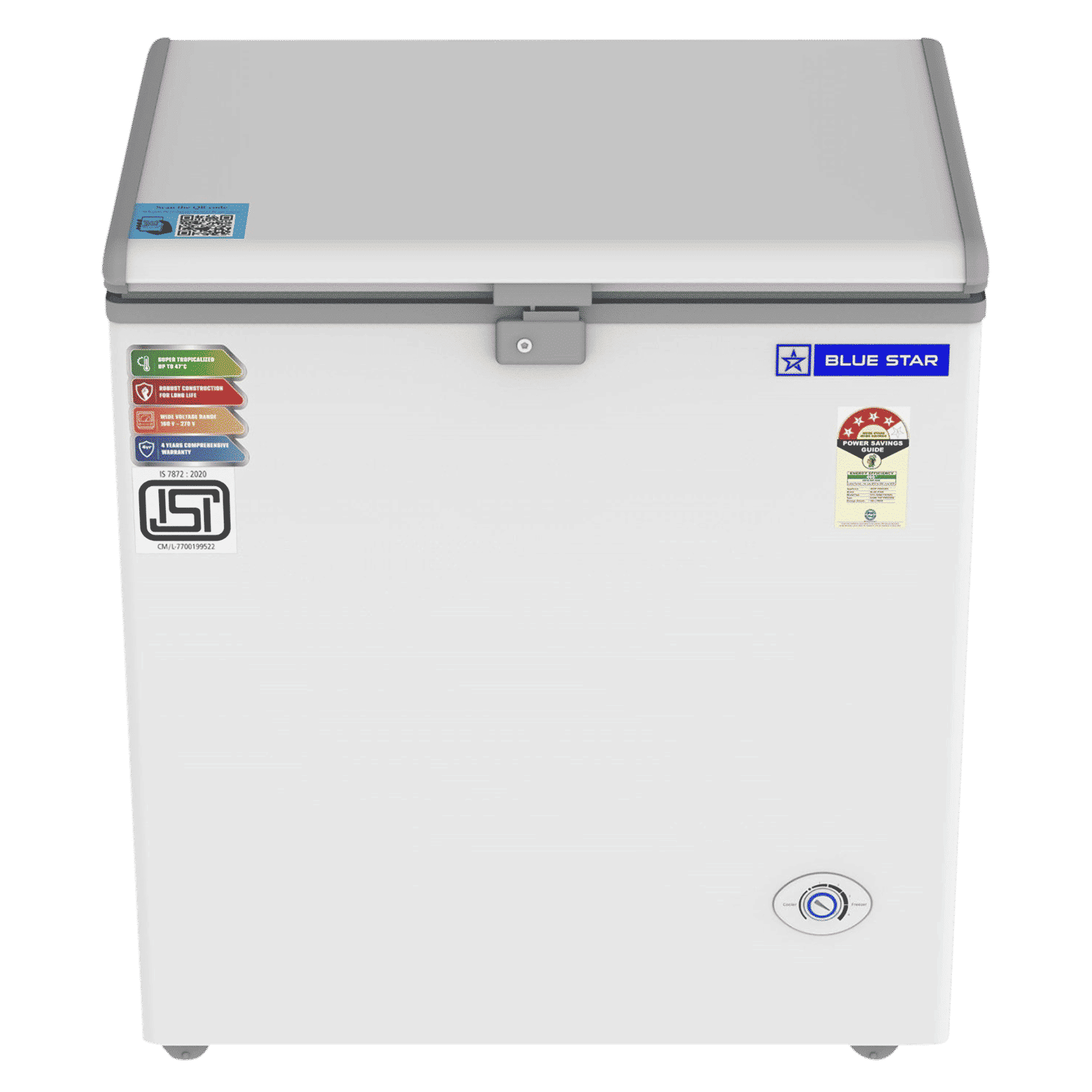 Blue Star NEYW Series 161 Litres 4 Star Single Door Deep Freezer (Static Cooling Technology, CF4-180NEYW, White)_9