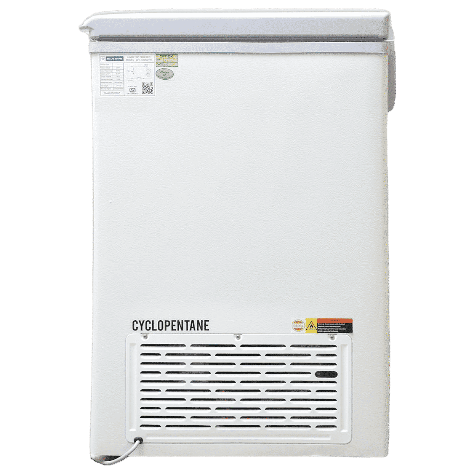 Blue Star NEYW Series 161 Litres 4 Star Single Door Deep Freezer (Static Cooling Technology, CF4-180NEYW, White)_11