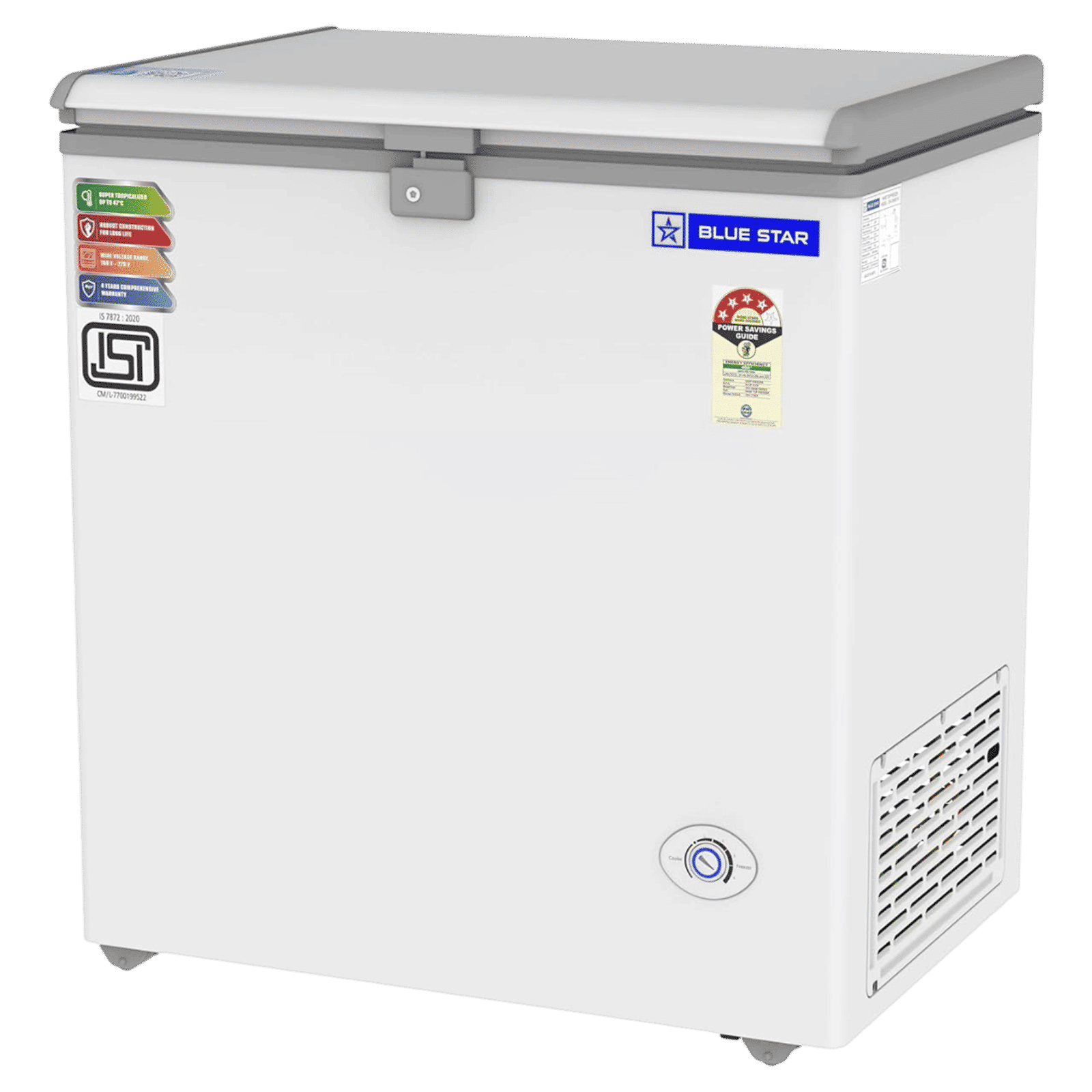 Blue Star NEYW Series 161 Litres 4 Star Single Door Deep Freezer (Static Cooling Technology, CF4-180NEYW, White)_4