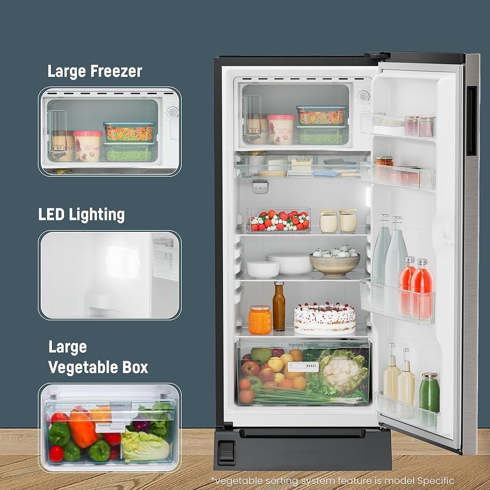 LIEBHERR Plus 191 Litres 3 Star Direct Cool Single Door Refrigerator with Anti Bacterial Gasket (DFPsiC 1921, Silver Steel)_15