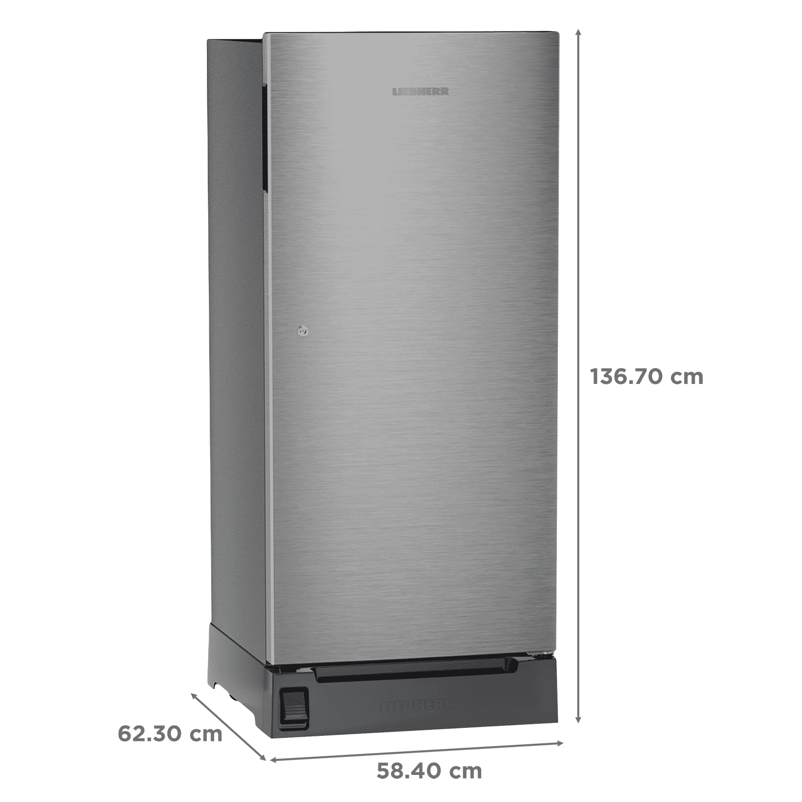 LIEBHERR Plus 191 Litres 3 Star Direct Cool Single Door Refrigerator with Anti Bacterial Gasket (DFPsiC 1921, Silver Steel)_3