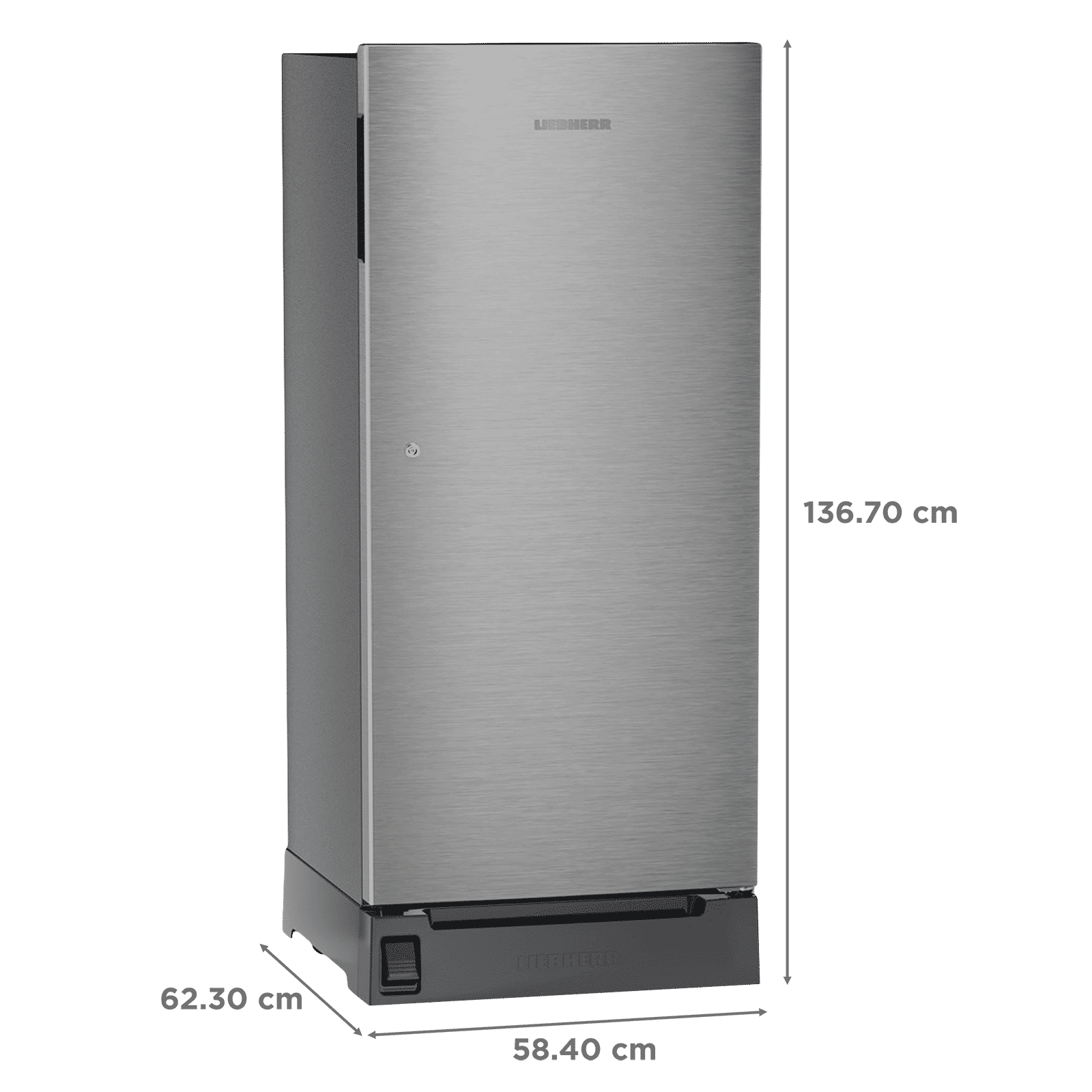 LIEBHERR Plus 191 Litres 3 Star Direct Cool Single Door Refrigerator with Anti Bacterial Gasket (DFPsiC 1921, Silver Steel)_3