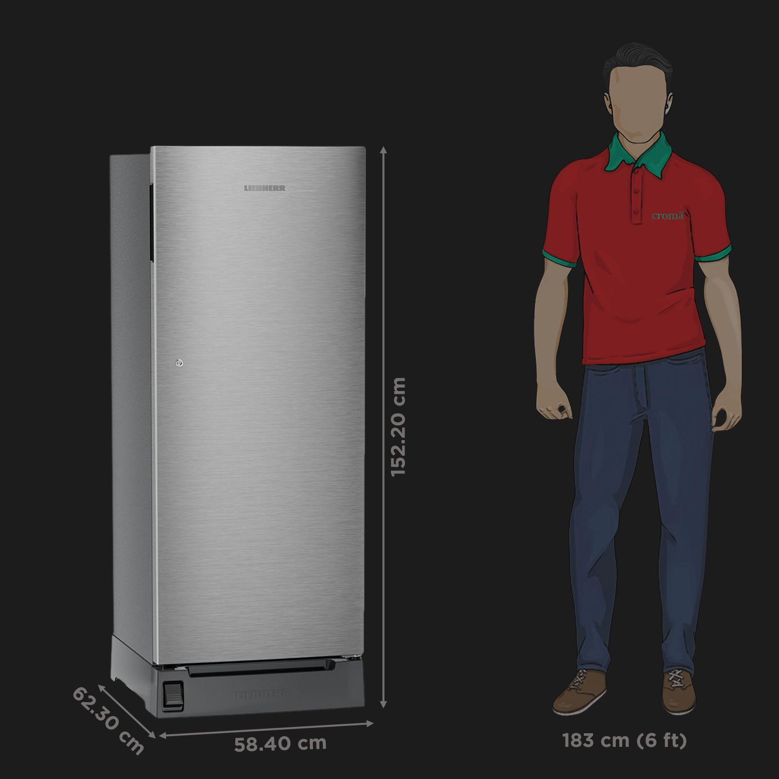 LIEBHERR Plus 222 Litres 3 Star Direct Cool Single Door Refrigerator with Anti Bacterial Gasket (DFPsiC 2221, Silver Steel)_3