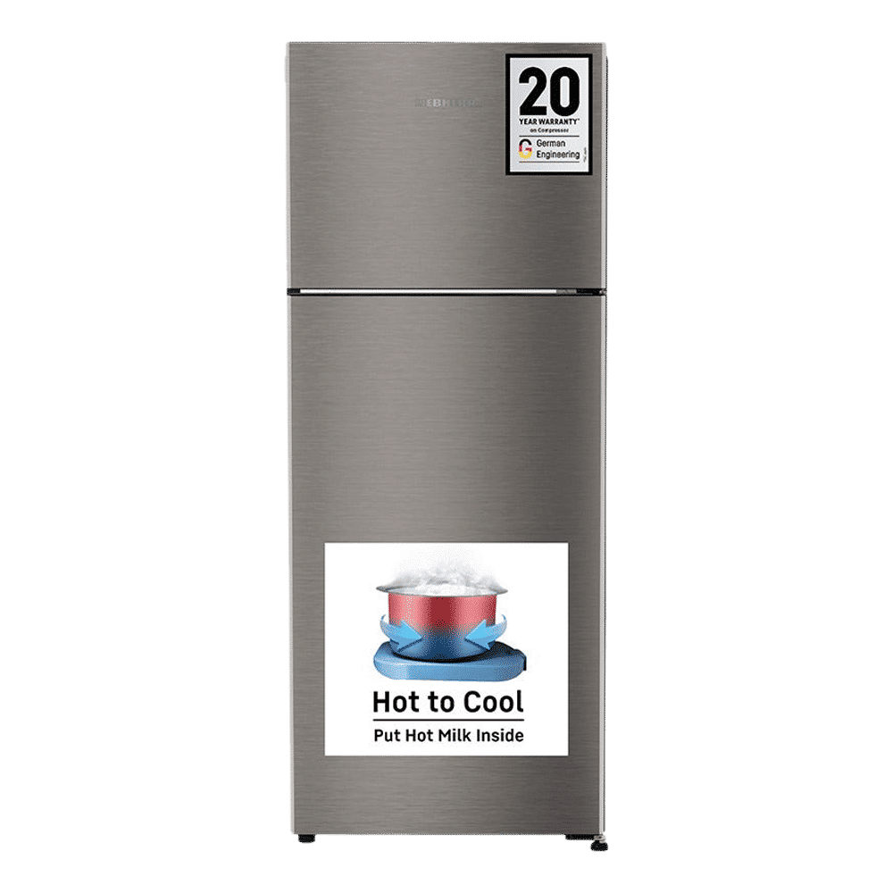 LIEBHERR Pure 245 Litres 2 Star Frost Free Double Door Refrigerator with Anti Bacterial Gasket (TCPgsB 2411, Grey Steel) LIEBHERR Pure 245 Litres 2 Star Frost Free Double Door Refrigerator with Anti Bacterial Gasket (TCPgsB 2411, Grey Steel)_1