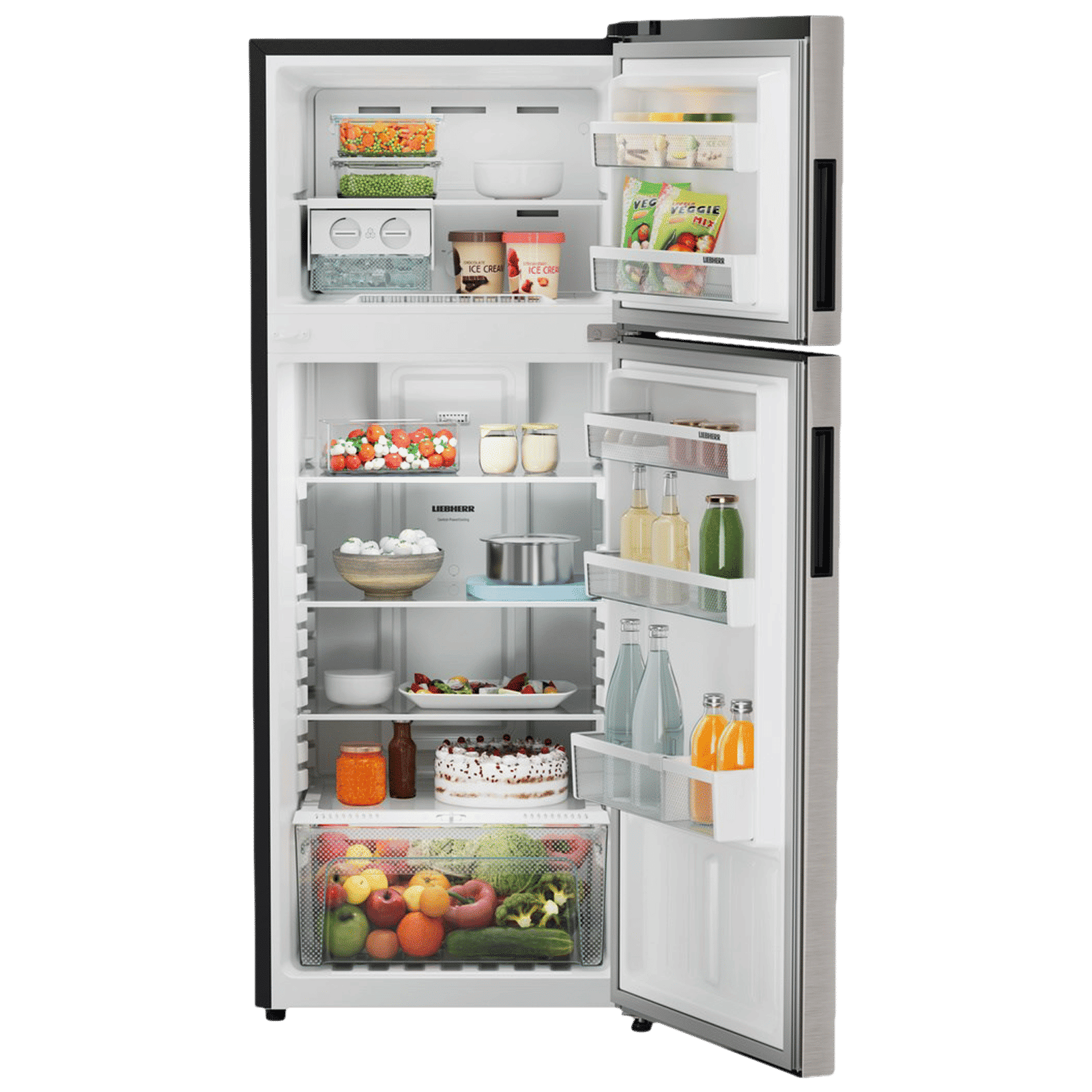 LIEBHERR Pure 245 Litres 2 Star Frost Free Double Door Refrigerator with Anti Bacterial Gasket (TCPgsB 2411, Grey Steel) LIEBHERR Pure 245 Litres 2 Star Frost Free Double Door Refrigerator with Anti Bacterial Gasket (TCPgsB 2411, Grey Steel)_5