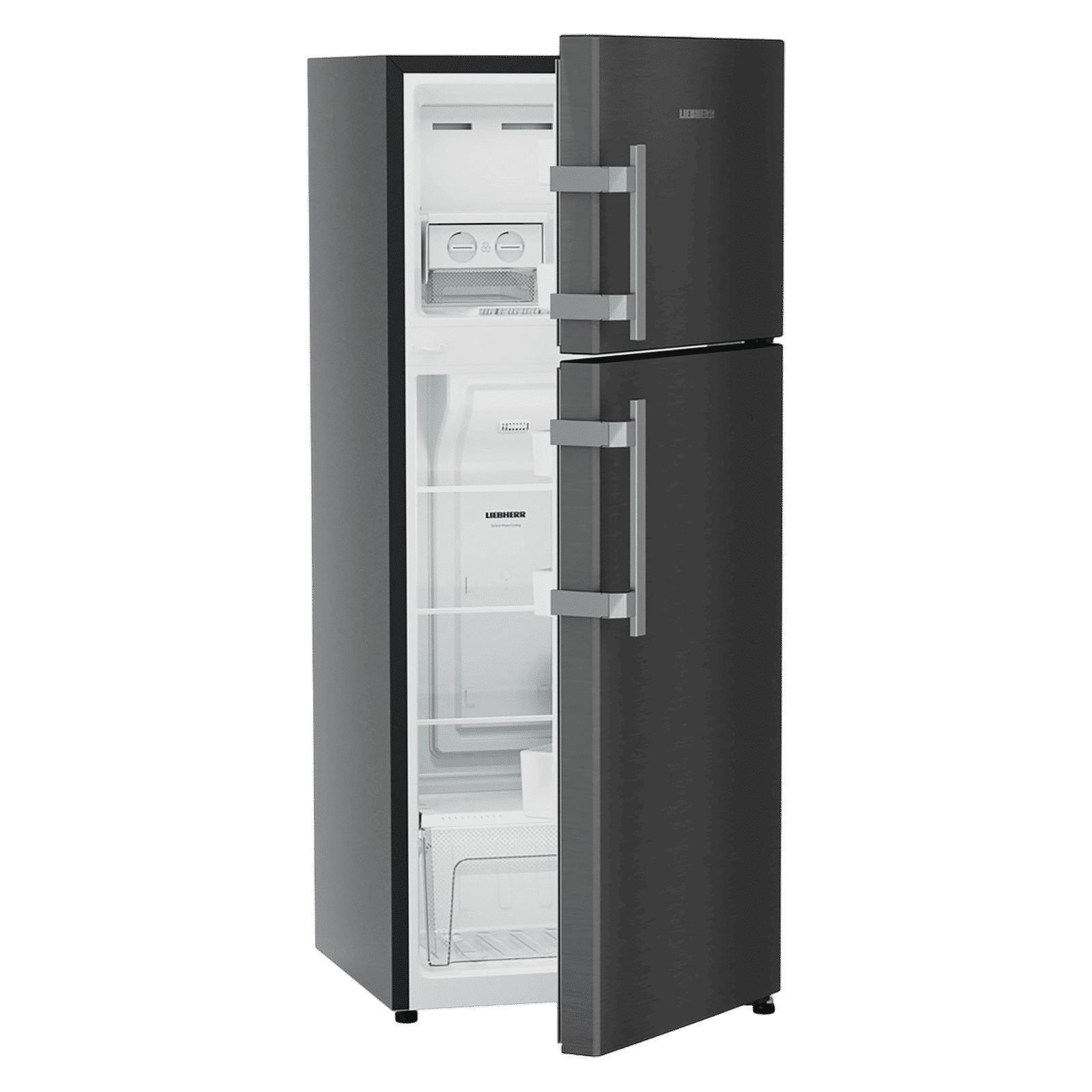 LIEBHERR Pure 245 Litres 2 Star Frost Free Double Door Refrigerator with Anti-Bacterial Gasket (TCLbsB 2411, Black Steel)_7