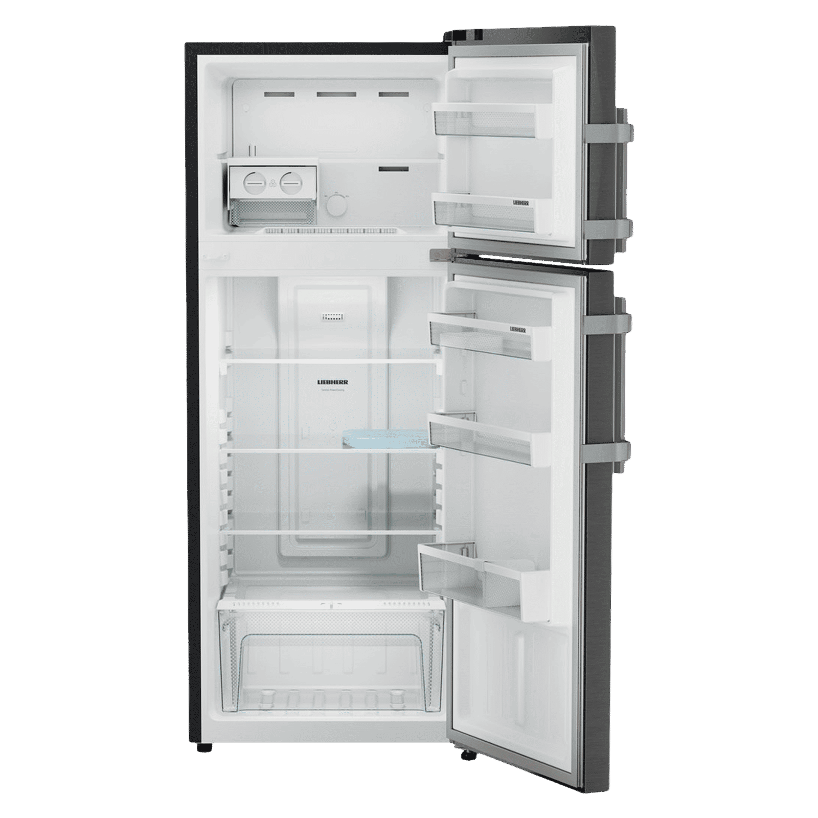 LIEBHERR Pure 245 Litres 2 Star Frost Free Double Door Refrigerator with Anti-Bacterial Gasket (TCLbsB 2411, Black Steel)_12