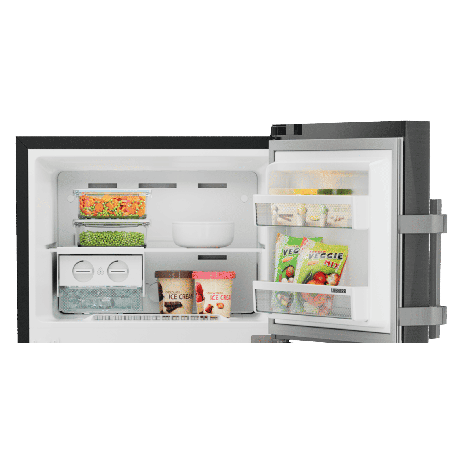 LIEBHERR Pure 269 Litres 2 Star Frost Free Double Door Refrigerator with Stabilizer Free Operation (TCLbsB 2711, Black Steel) LIEBHERR Pure 269 Litres 2 Star Frost Free Double Door Refrigerator with Stabilizer Free Operation (TCLbsB 2711, Black Steel)_10