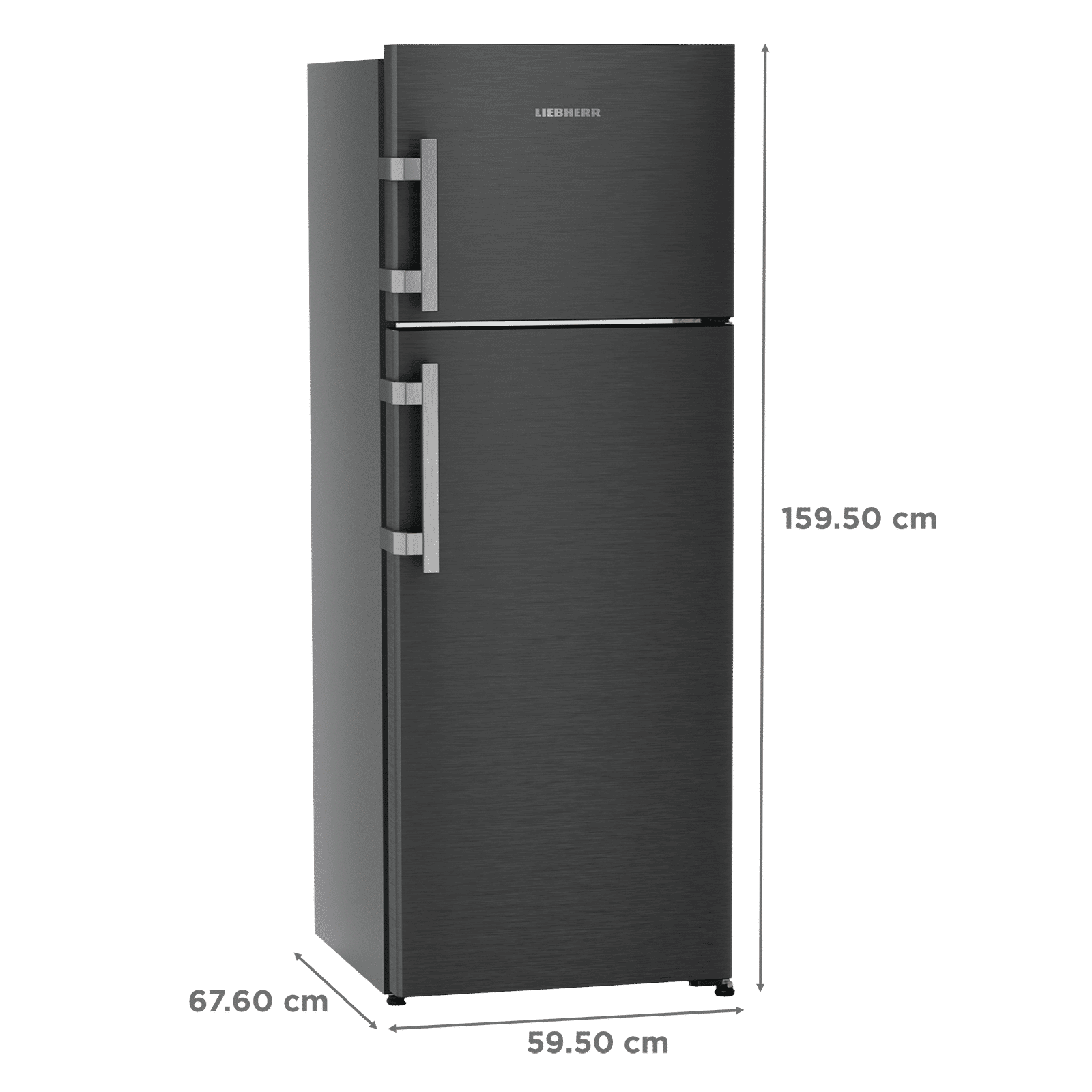 LIEBHERR Pure 269 Litres 2 Star Frost Free Double Door Refrigerator with Stabilizer Free Operation (TCLbsB 2711, Black Steel) LIEBHERR Pure 269 Litres 2 Star Frost Free Double Door Refrigerator with Stabilizer Free Operation (TCLbsB 2711, Black Steel)_3