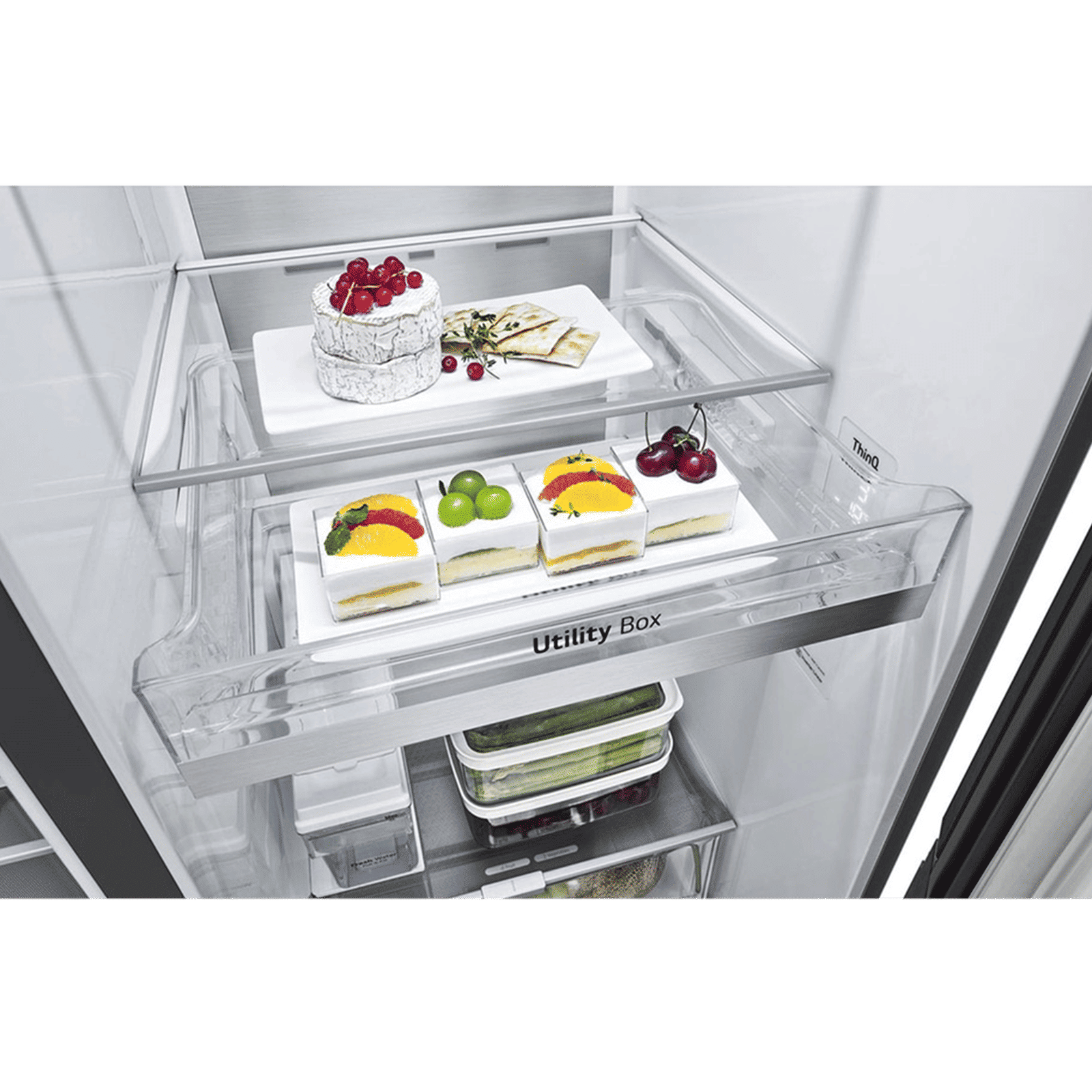 LG 630 Litres 3 Star Frost Free Side by Side Door Smart Wifi Enabled Refrigerator with Multi Air Flow (GL-X257AMC3, Matt Black) LG 630 Litres 3 Star Frost Free Side by Side Door Smart Wifi Enabled Refrigerator with Multi Air Flow (GL-X257AMC3, Matt Black)_10