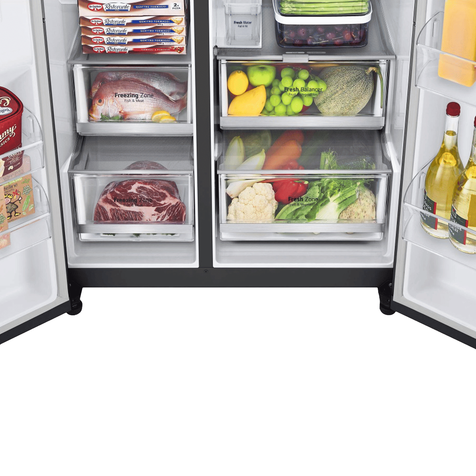 LG 630 Litres 3 Star Frost Free Side by Side Door Smart Wifi Enabled Refrigerator with Multi Air Flow (GL-X257AMC3, Matt Black) LG 630 Litres 3 Star Frost Free Side by Side Door Smart Wifi Enabled Refrigerator with Multi Air Flow (GL-X257AMC3, Matt Black)_14