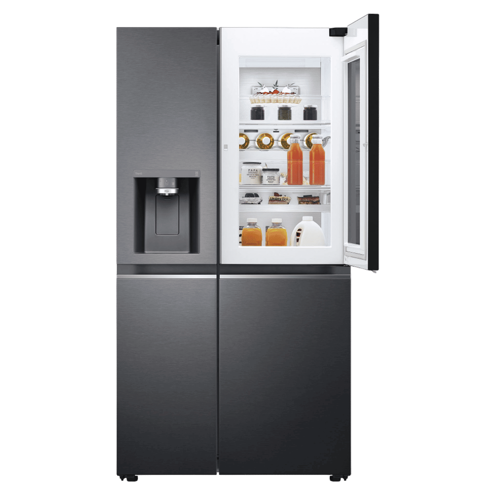 LG 630 Litres 3 Star Frost Free Side by Side Door Smart Wifi Enabled Refrigerator with Multi Air Flow (GL-X257AMC3, Matt Black) LG 630 Litres 3 Star Frost Free Side by Side Door Smart Wifi Enabled Refrigerator with Multi Air Flow (GL-X257AMC3, Matt Black)_16