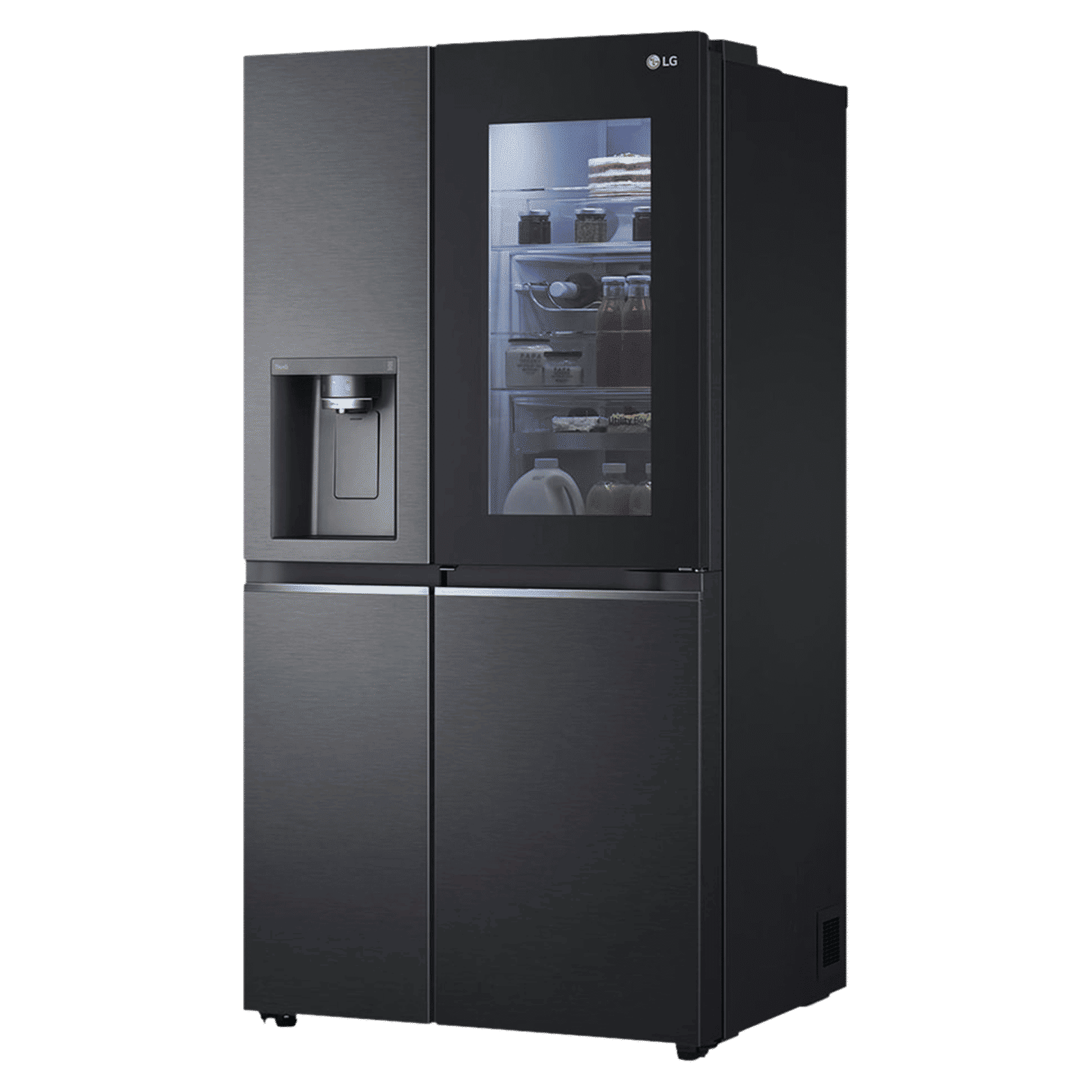 LG 630 Litres 3 Star Frost Free Side by Side Door Smart Wifi Enabled Refrigerator with Multi Air Flow (GL-X257AMC3, Matt Black) LG 630 Litres 3 Star Frost Free Side by Side Door Smart Wifi Enabled Refrigerator with Multi Air Flow (GL-X257AMC3, Matt Black)_4