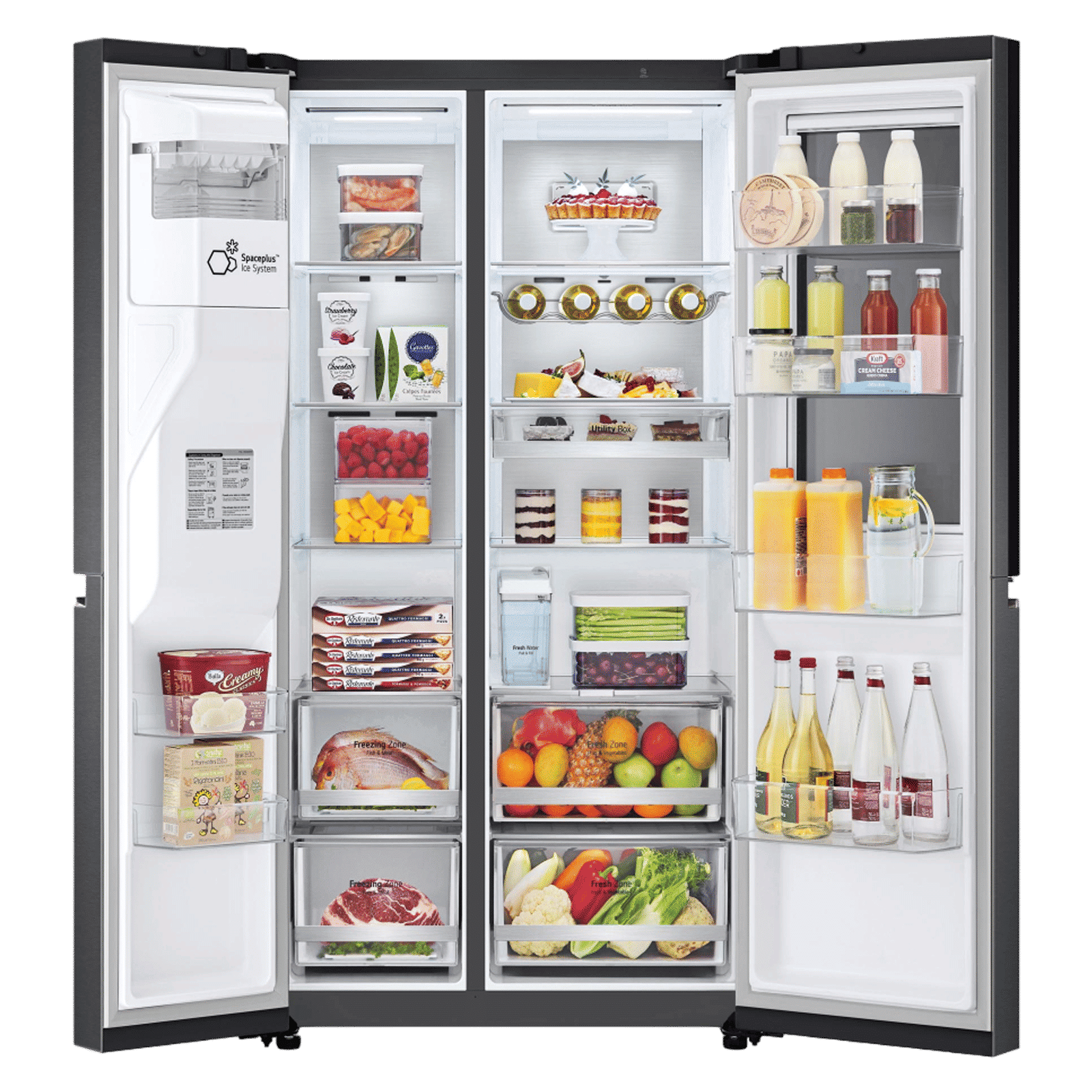 LG 630 Litres 3 Star Frost Free Side by Side Door Smart Wifi Enabled Refrigerator with Multi Air Flow (GL-X257AMC3, Matt Black) LG 630 Litres 3 Star Frost Free Side by Side Door Smart Wifi Enabled Refrigerator with Multi Air Flow (GL-X257AMC3, Matt Black)_5