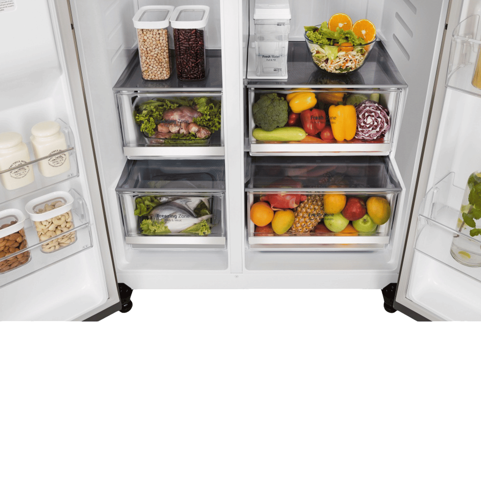 LG 630 Litres 3 Star Frost Free Side by Side Door Smart Wifi Enabled Refrigerator with Multi Air Flow (GL-L257CPZ3, Shiny Steel)_15
