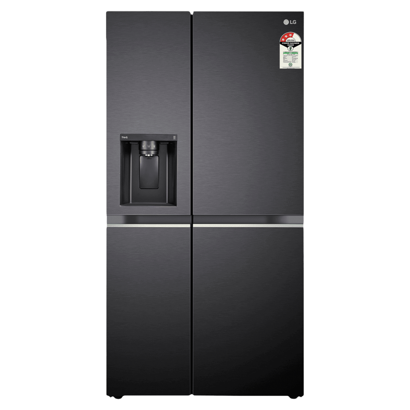 LG 630 Litres 3 Star Frost Free Side by Side Door Smart Wifi Enabled Refrigerator with Multi Air Flow (GL-L257CMC3, Matt Black) LG 630 Litres 3 Star Frost Free Side by Side Door Smart Wifi Enabled Refrigerator with Multi Air Flow (GL-L257CMC3, Matt Black)_1