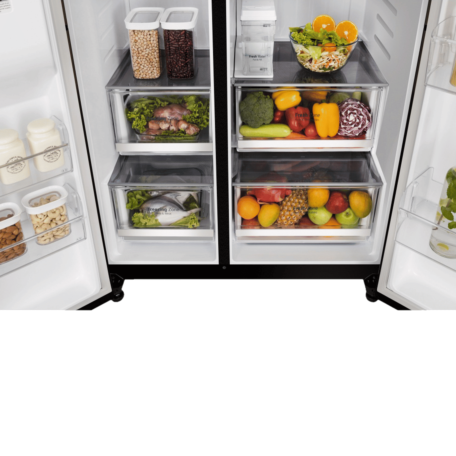 LG 630 Litres 3 Star Frost Free Side by Side Door Smart Wifi Enabled Refrigerator with Multi Air Flow (GL-L257CMC3, Matt Black) LG 630 Litres 3 Star Frost Free Side by Side Door Smart Wifi Enabled Refrigerator with Multi Air Flow (GL-L257CMC3, Matt Black)_16