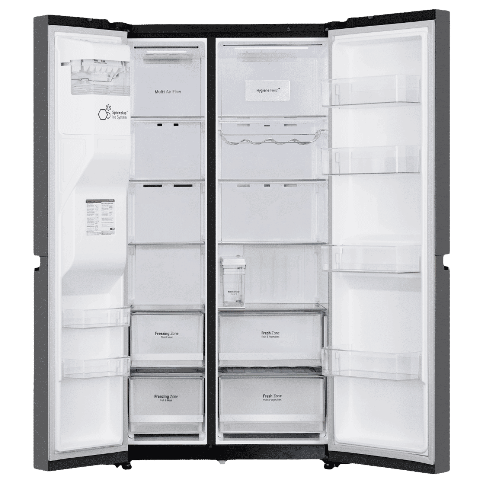 LG 630 Litres 3 Star Frost Free Side by Side Door Smart Wifi Enabled Refrigerator with Multi Air Flow (GL-L257CMC3, Matt Black) LG 630 Litres 3 Star Frost Free Side by Side Door Smart Wifi Enabled Refrigerator with Multi Air Flow (GL-L257CMC3, Matt Black)_6