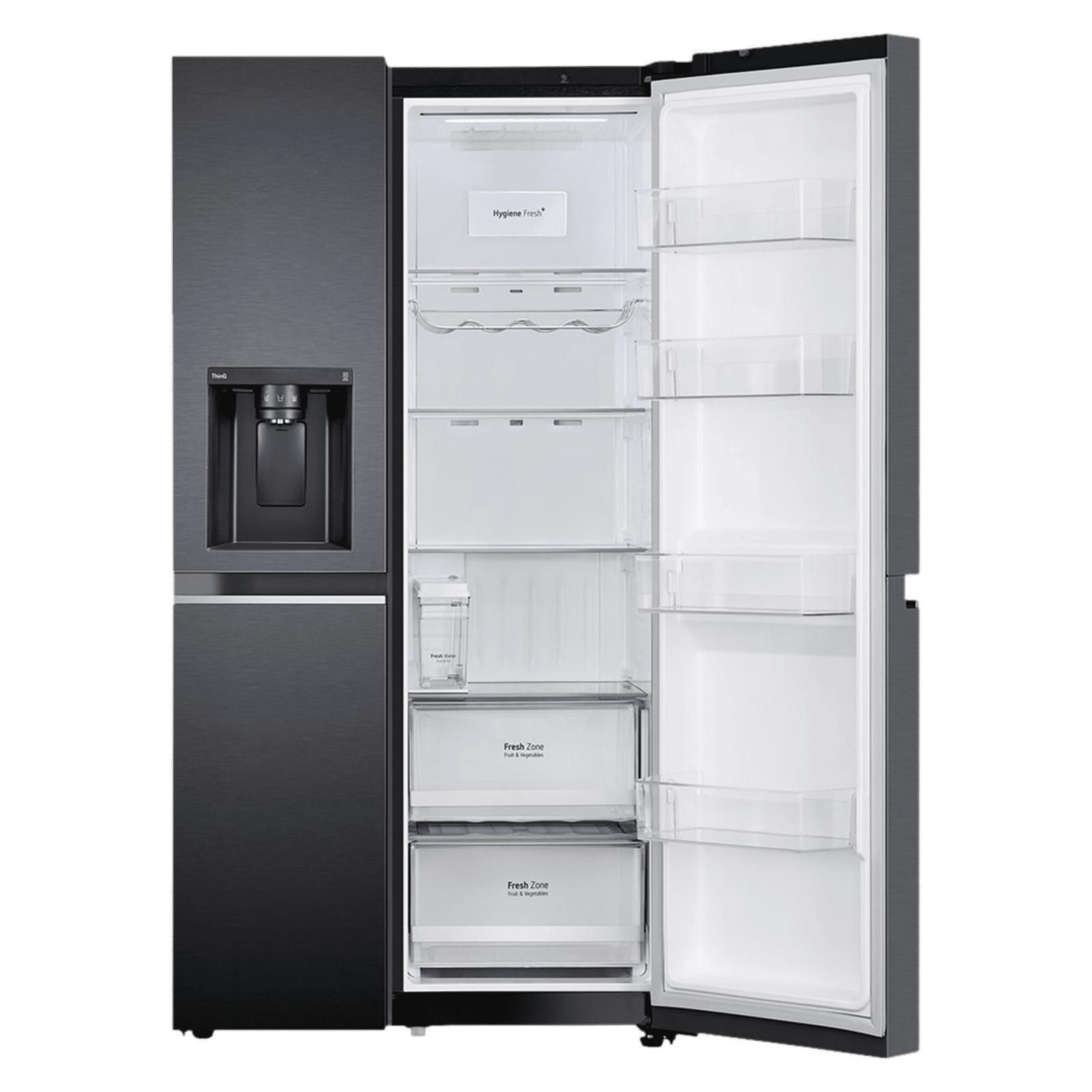 LG 630 Litres 3 Star Frost Free Side by Side Door Smart Wifi Enabled Refrigerator with Multi Air Flow (GL-L257CMC3, Matt Black) LG 630 Litres 3 Star Frost Free Side by Side Door Smart Wifi Enabled Refrigerator with Multi Air Flow (GL-L257CMC3, Matt Black)_7
