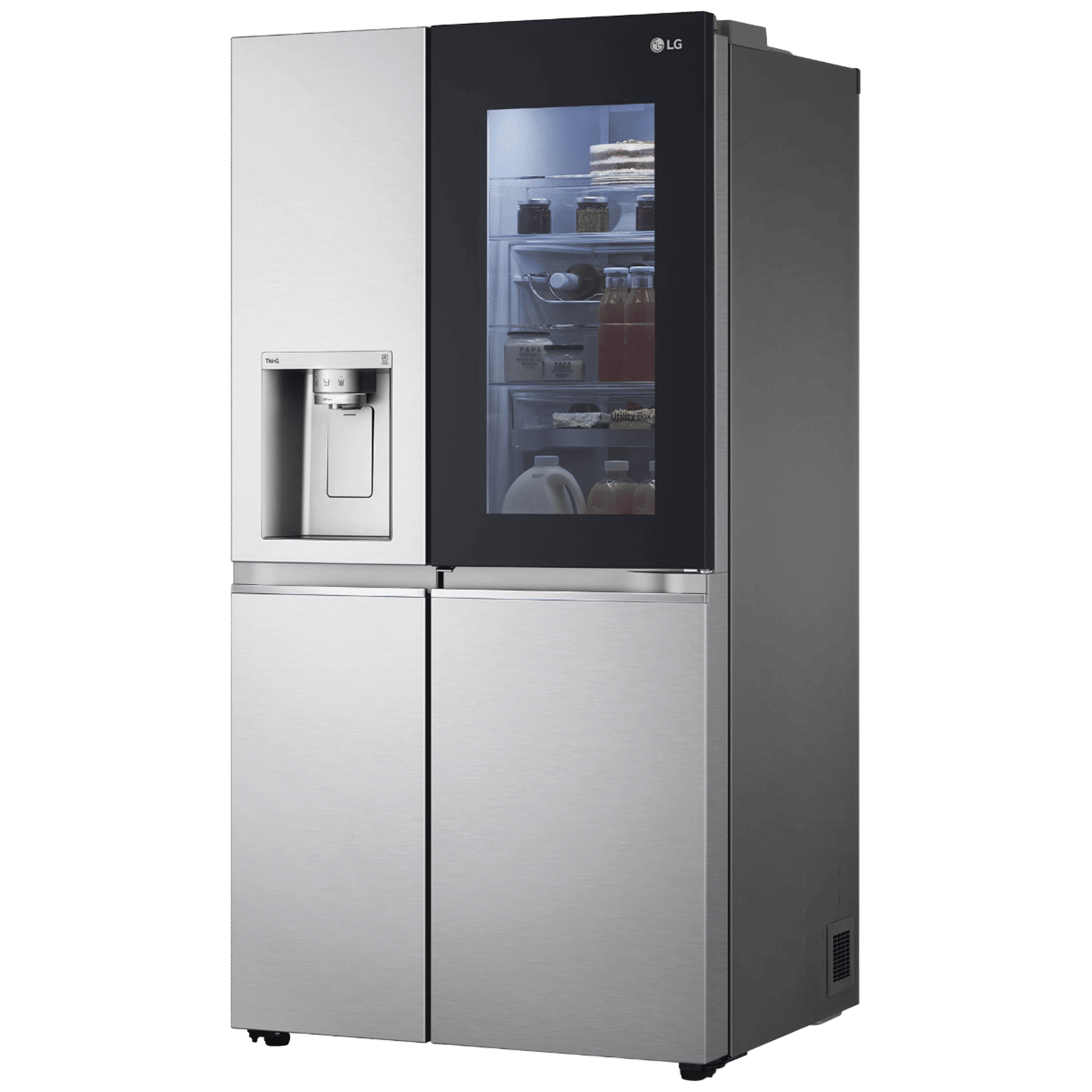 LG 630 Litres 3 Star Frost Free Side by Side Door Smart Wifi Enabled Refrigerator with Multi Air Flow (GL-X257ABS3, Noble Steel)_4