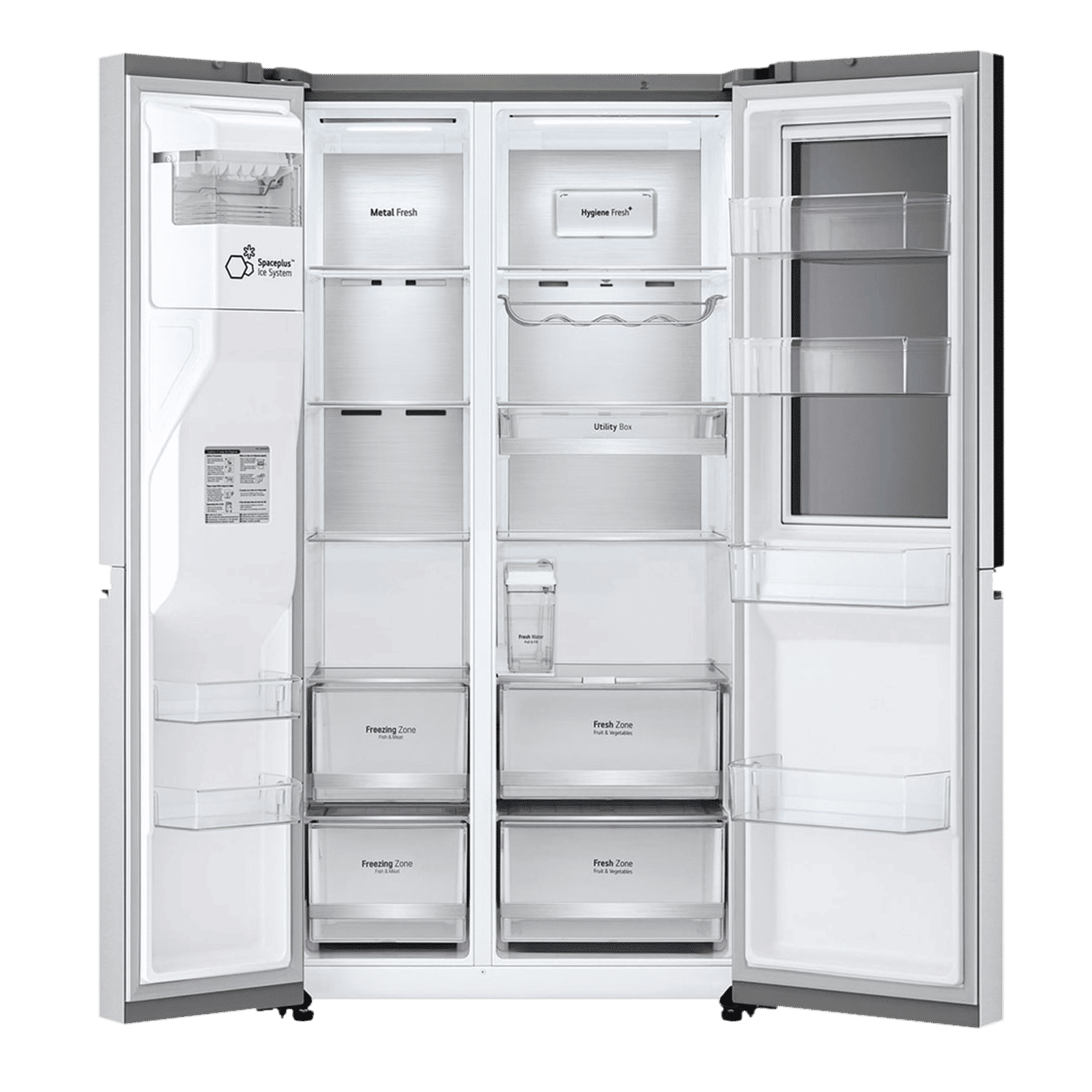 LG 630 Litres 3 Star Frost Free Side by Side Door Smart Wifi Enabled Refrigerator with Multi Air Flow (GL-X257ABS3, Noble Steel)_6