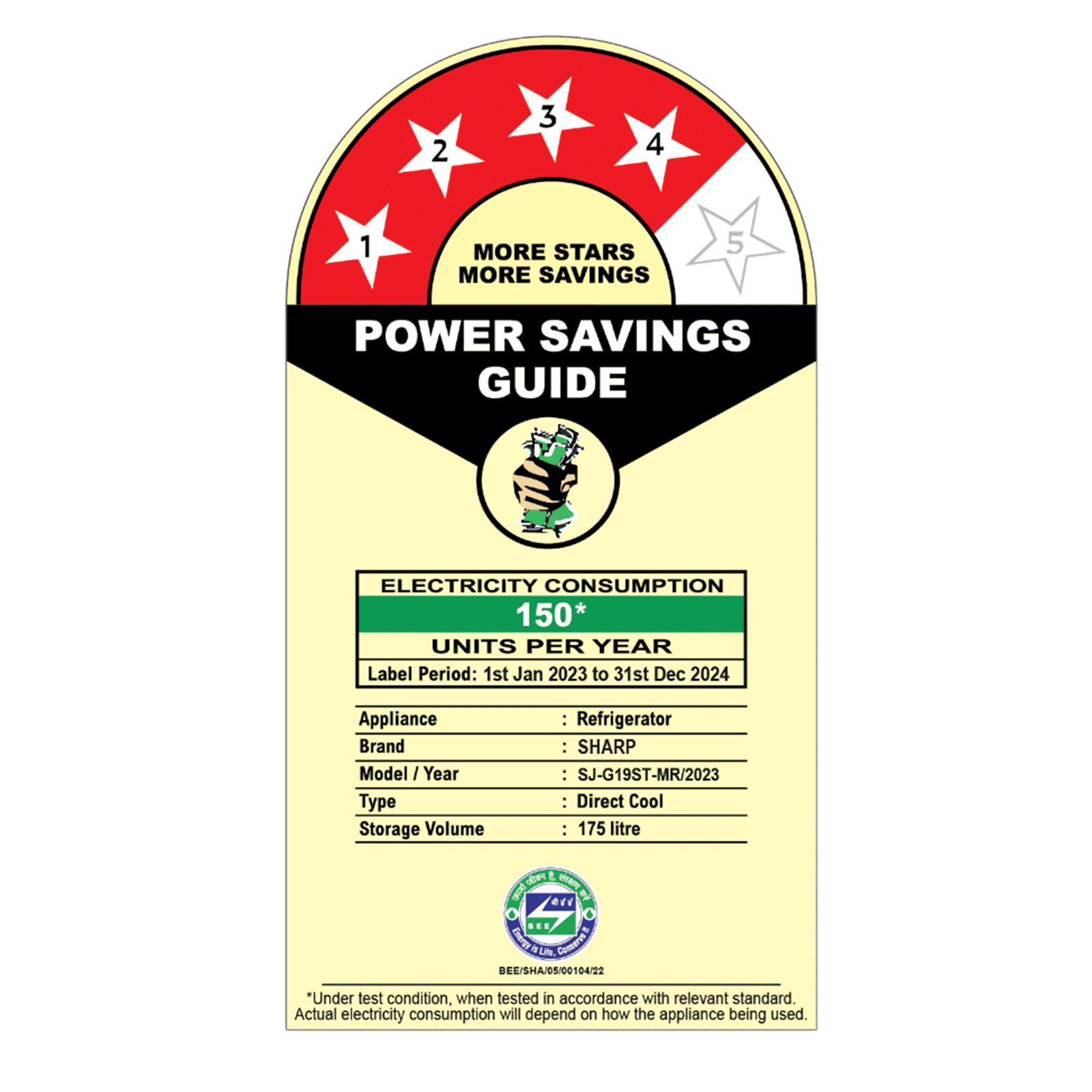 SHARP 175 Litres 4 Star Direct Cool Single Door Refrigerator with Anti Bacterial Gasket (SJ-G19ST-MR, Maroon) SHARP 175 Litres 4 Star Direct Cool Single Door Refrigerator with Anti Bacterial Gasket (SJ-G19ST-MR, Maroon)_10