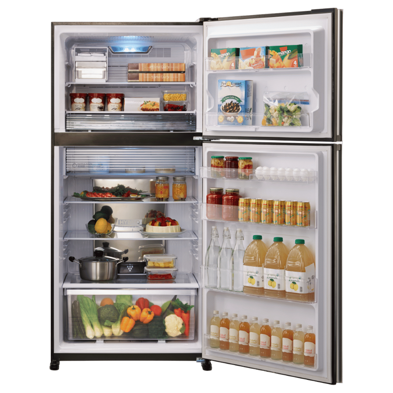 SHARP 556 Litres 2 Star Frost Free Double Door Refrigerator with Plasmacluster Technology (SJ-GP60T-MR, Maroon)_5