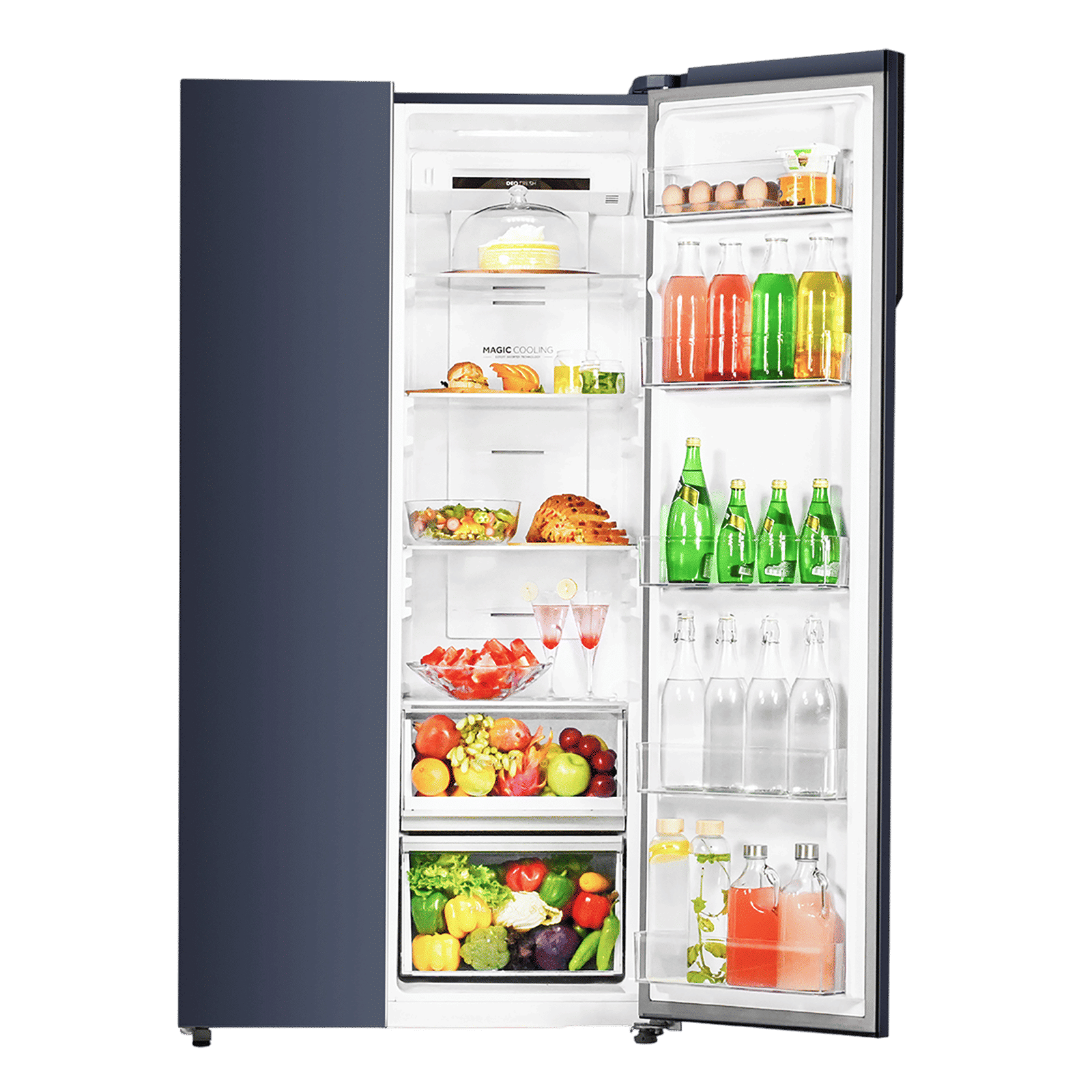 Haier 602 Litres 3 Star Frost Free Side By Side Door Smart Wifi Enabled Convertible Refrigerator with Deo Fresh Technology (HRS-682GKU1, Graphite Black)_13