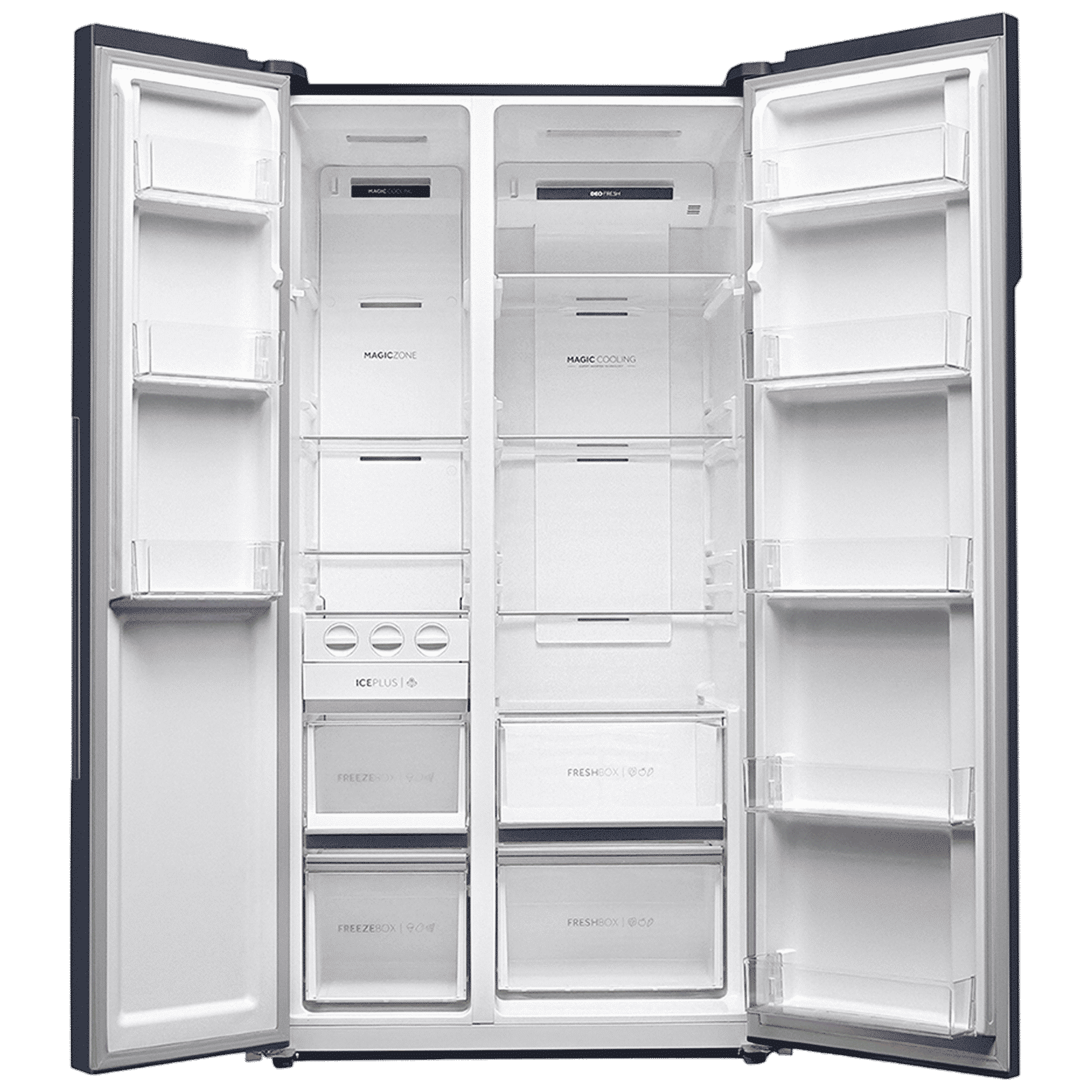 Haier 602 Litres 3 Star Frost Free Side By Side Door Smart Wifi Enabled Convertible Refrigerator with Deo Fresh Technology (HRS-682GKU1, Graphite Black)_6