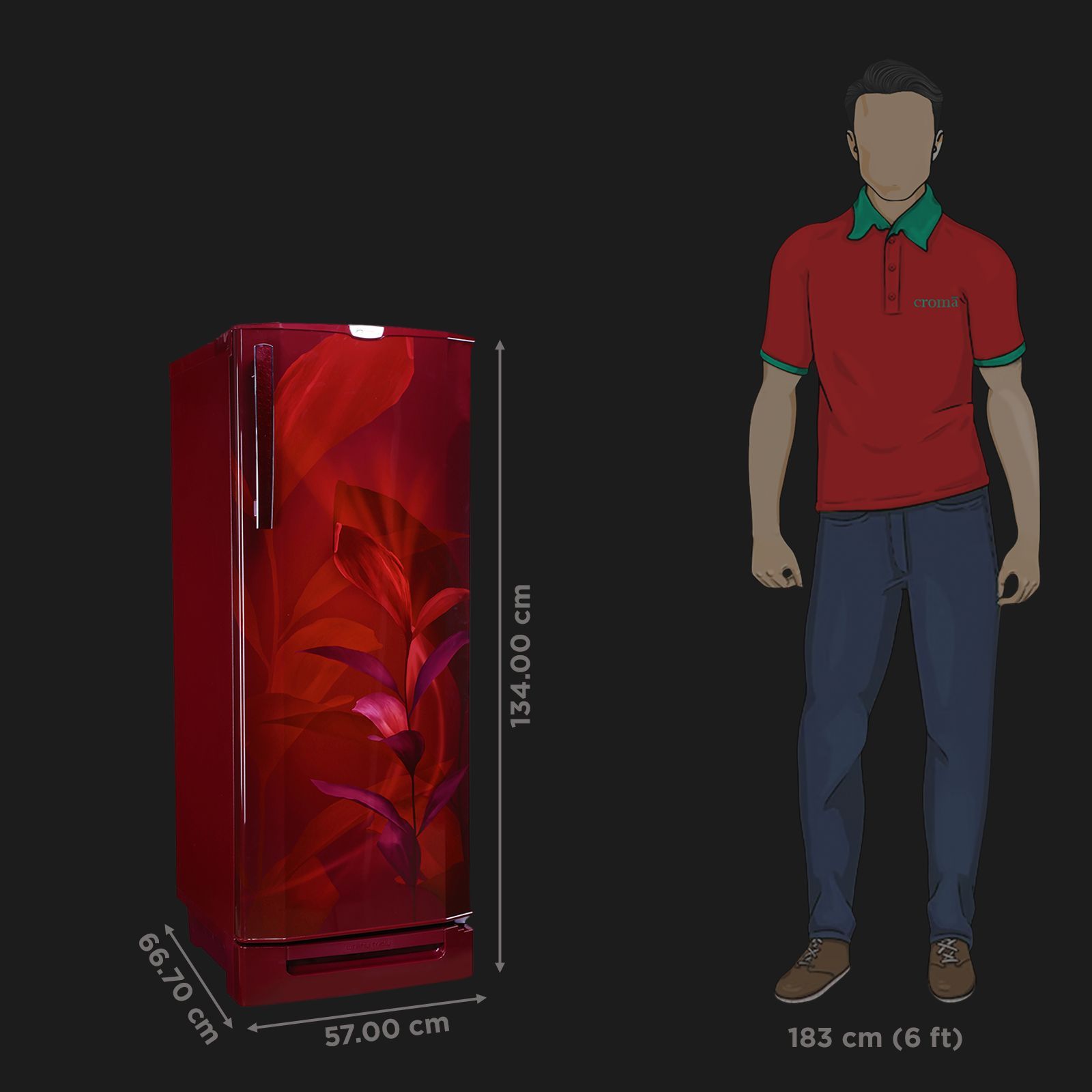 Godrej Edge Pro 205 Litres 3 Star Direct Cool Single Door Refrigerator with Built-in Stabilizer (RD EDGEPRO 230C TDF, Marine Wine)_3