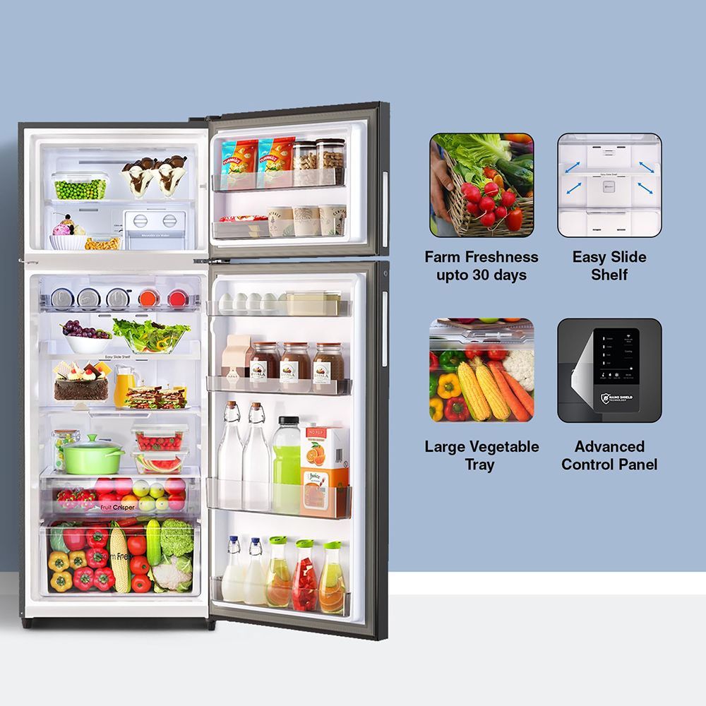 Godrej Eon Regalis 436 Litres 2 Star Frost Free Double Door Convertible Refrigerator with Nano Shield Technology (RT EONREGALIS 477B RCI MT BK, Matte Black)_7