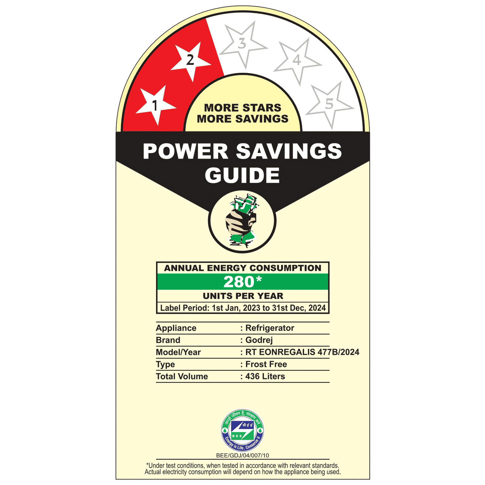 Godrej Eon Regalis 436 Litres 2 Star Frost Free Double Door Convertible Refrigerator with Nano Shield Technology (RT EONREGALIS 477B RCI MT BK, Matte Black)_6