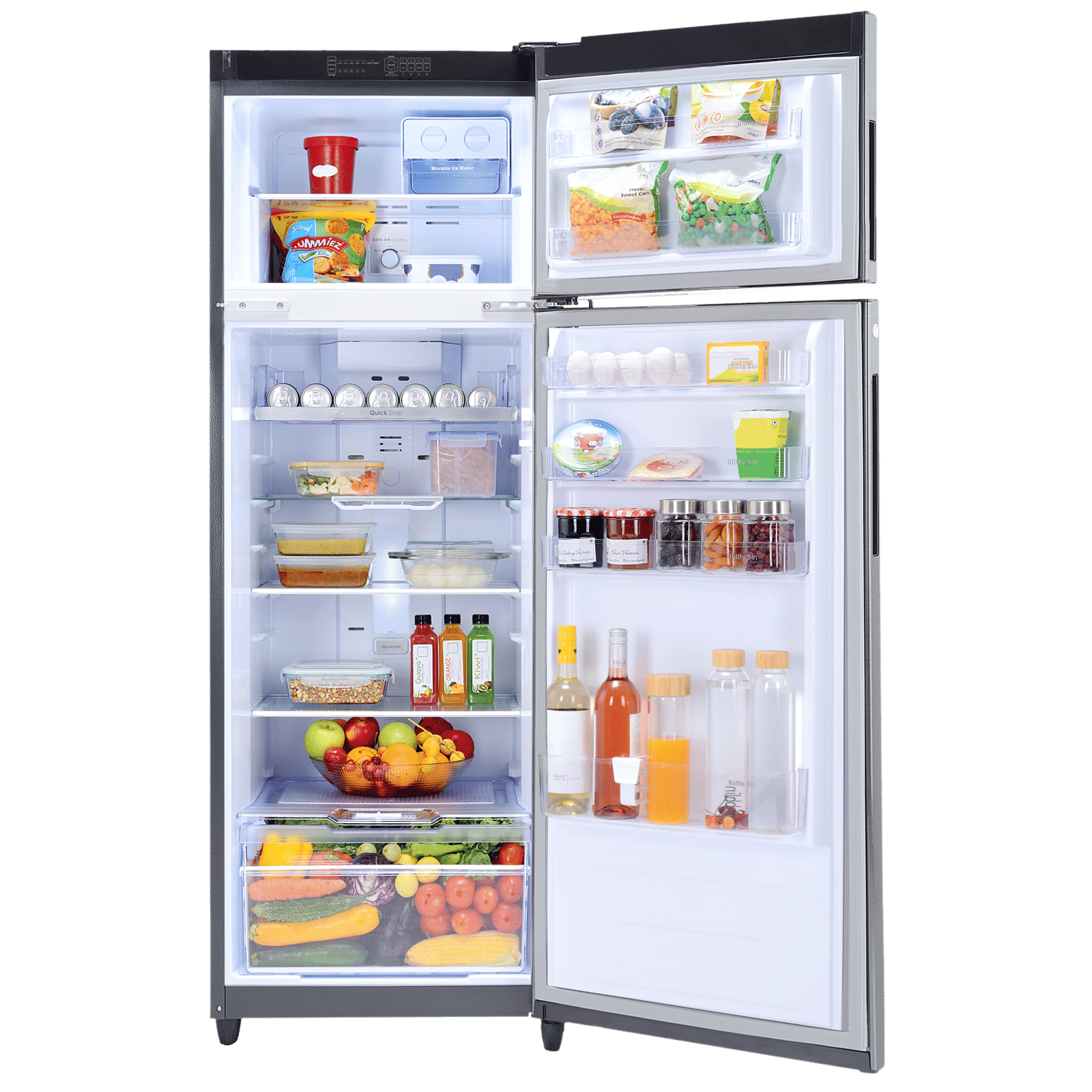 Godrej Eon Valor 272 Litres 2 Star Frost Free Double Door Refrigerator with Cool Balance Technology (RT EONVALOR 310B RI, Fossil Steel)_5