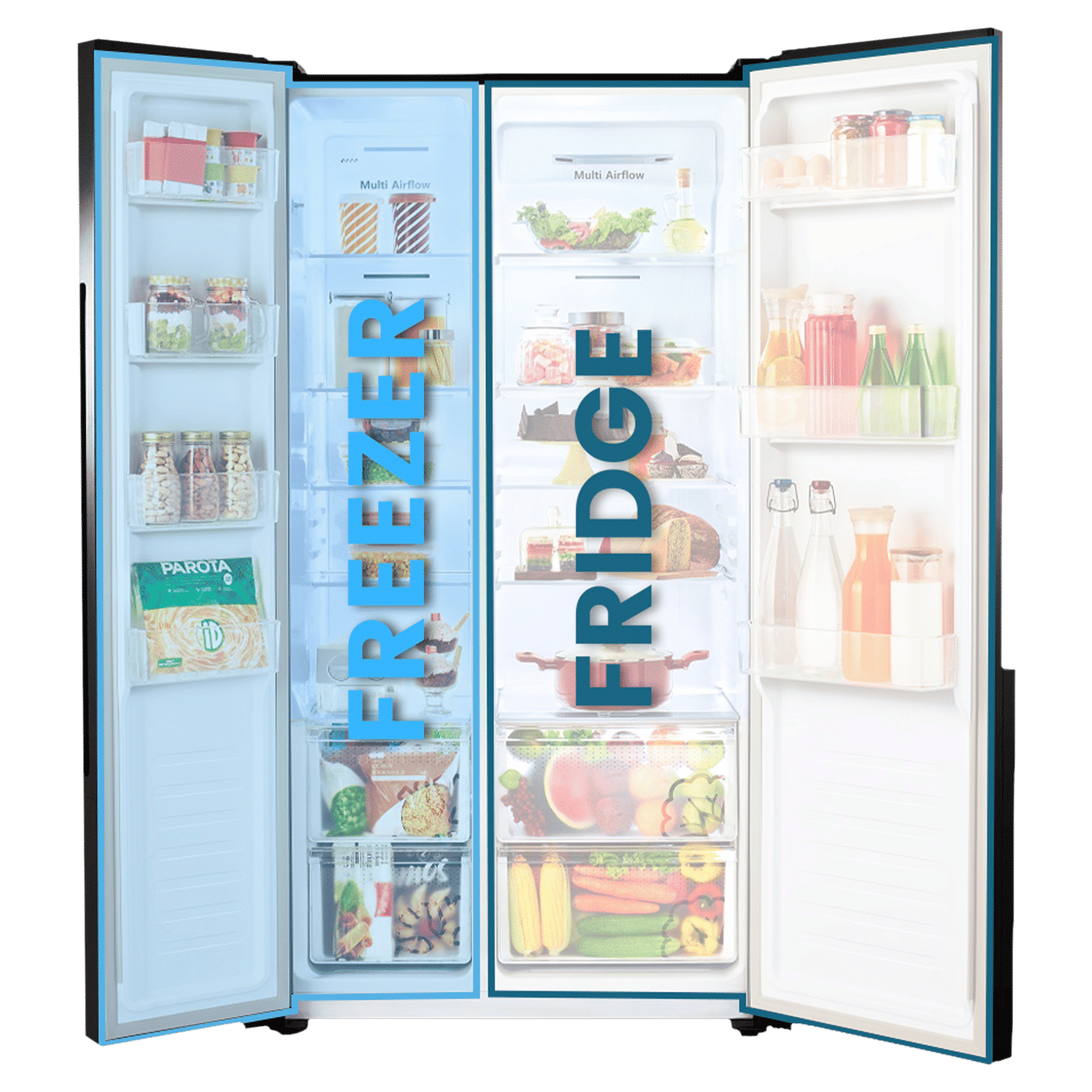 Godrej EONVELVET 564 Litres Frost Free Side By Side Refrigerator with Multi Air Flow Technology (RS EONVELVET 579 RFD GL BK, Black Glass)_10