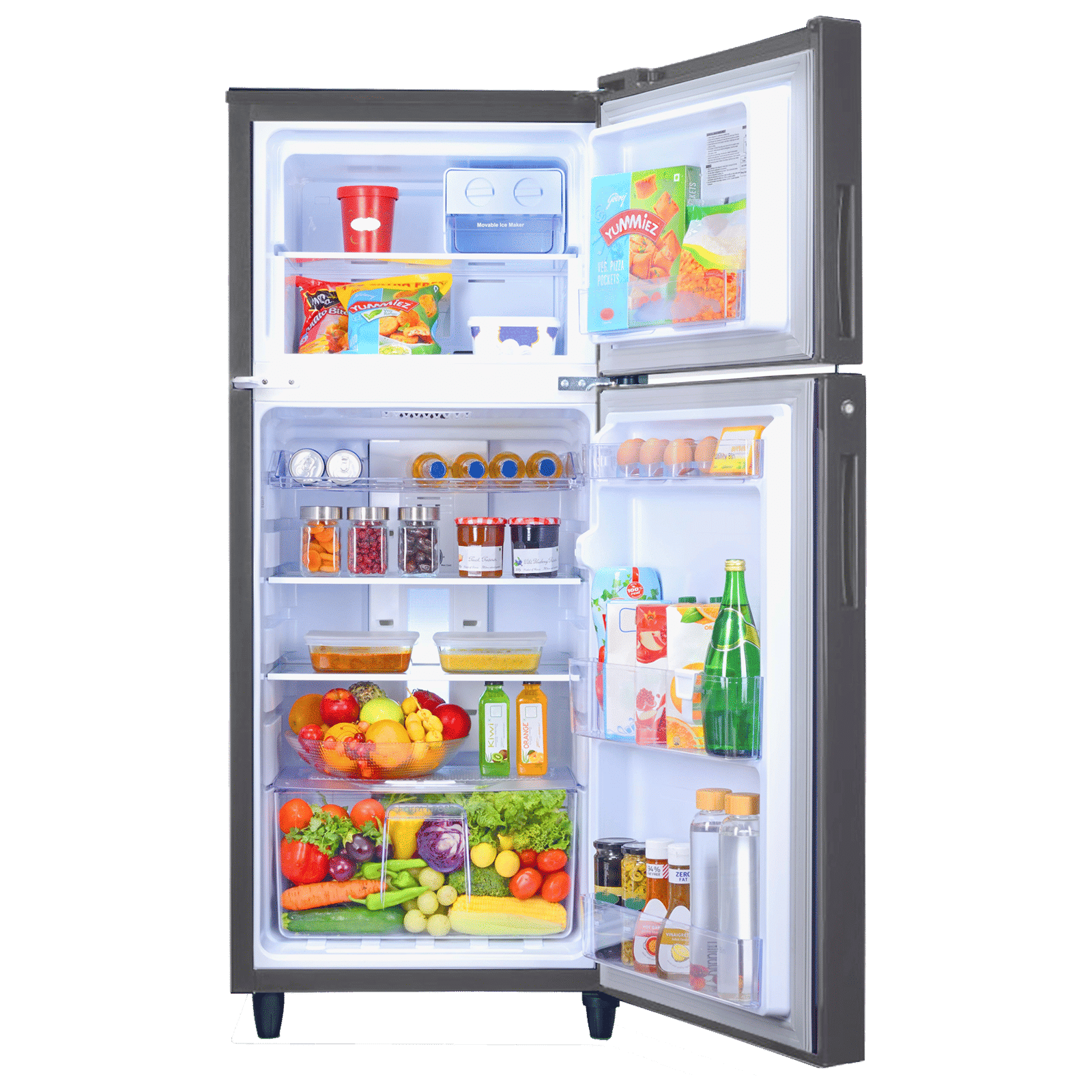 Godrej Eon Alpha 210 Litres 2 Star Frost Free Double Door Refrigerator with Built-in Stabilizer (RT EONALPHA 250B RI, Steel Glow)_5